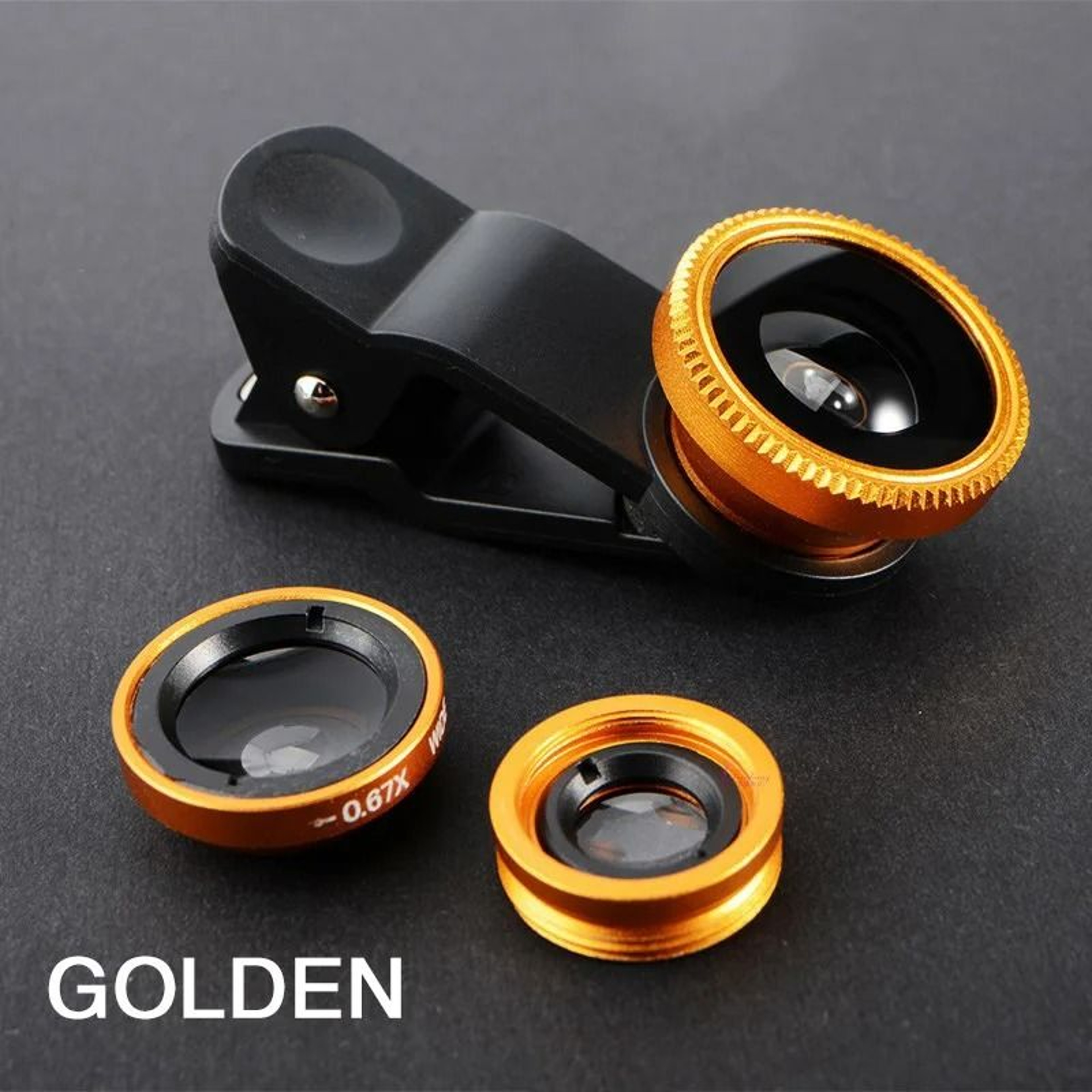 Universal 3in1 Phone Lens Kit  Fisheye 067X Wide Angle  Macro Lens With Secure Clip For IPhone  And 7