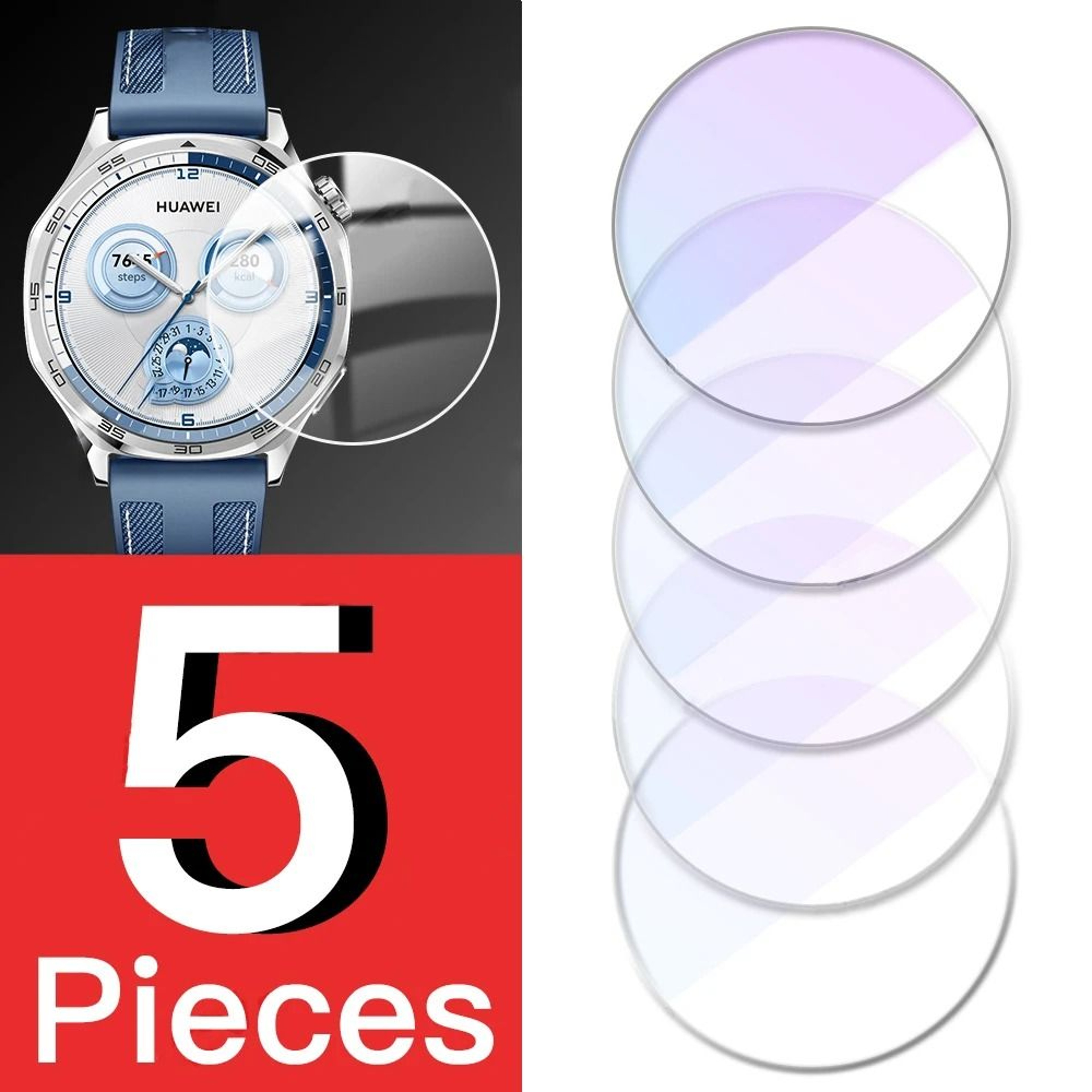 Full Screen Protector For Huawei Watch GT5 Series  HD Tempered Glass Film For GT5  GT5 Pro 464241mm 8
