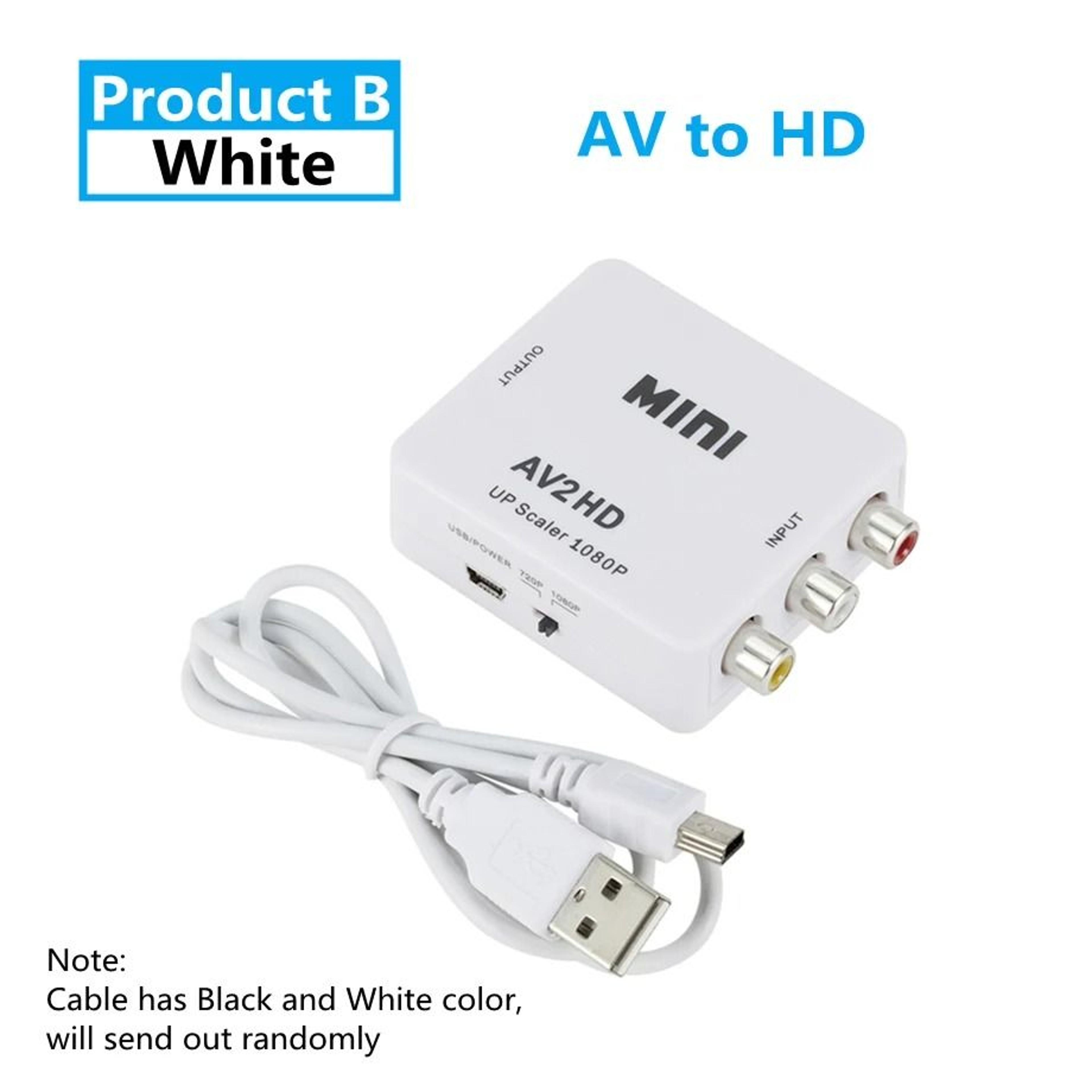 RCA AV To HDMI Video Converter Box  1080P Composite To HDMI Adapter For NTSCPAL Support 9