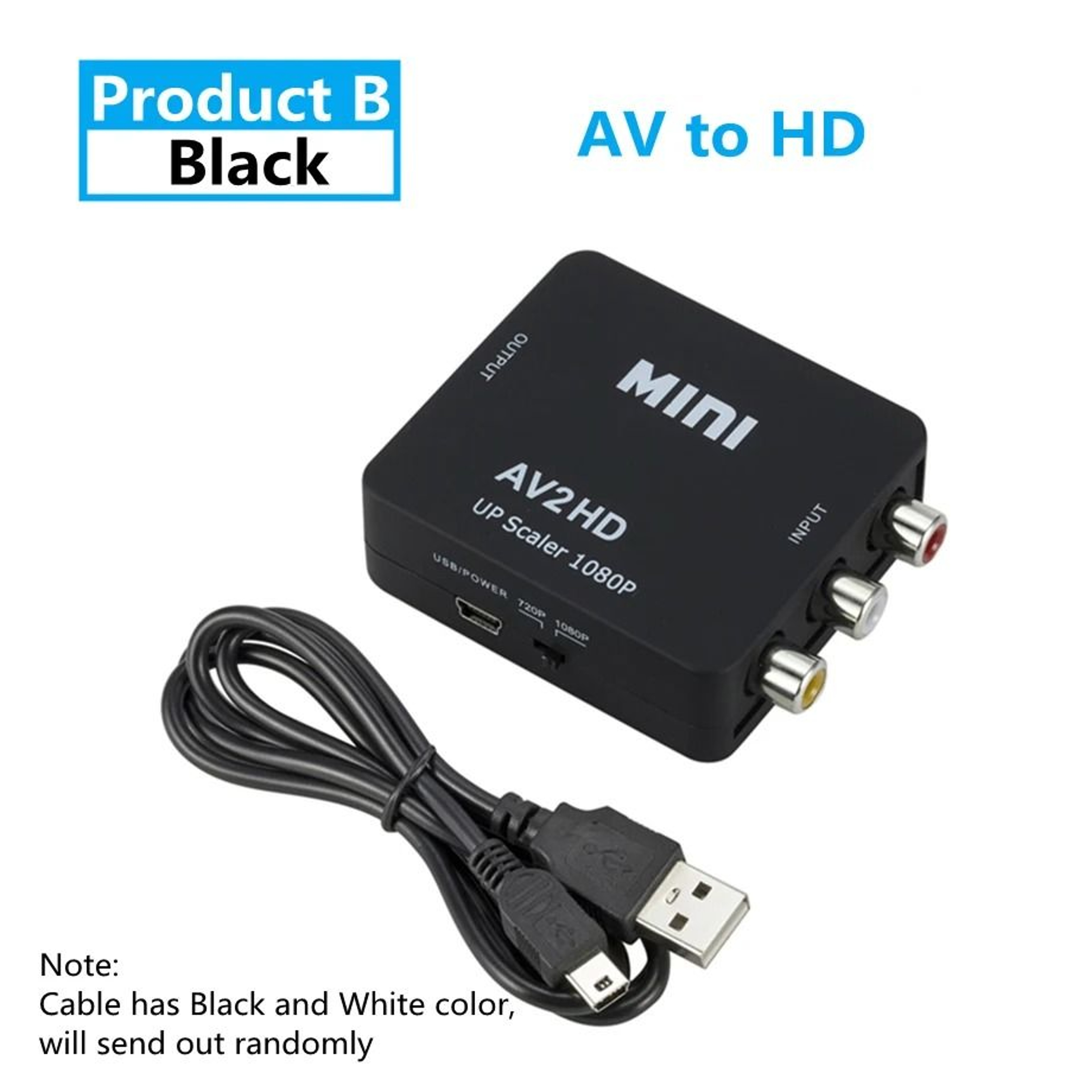 RCA AV To HDMI Video Converter Box  1080P Composite To HDMI Adapter For NTSCPAL Support 8