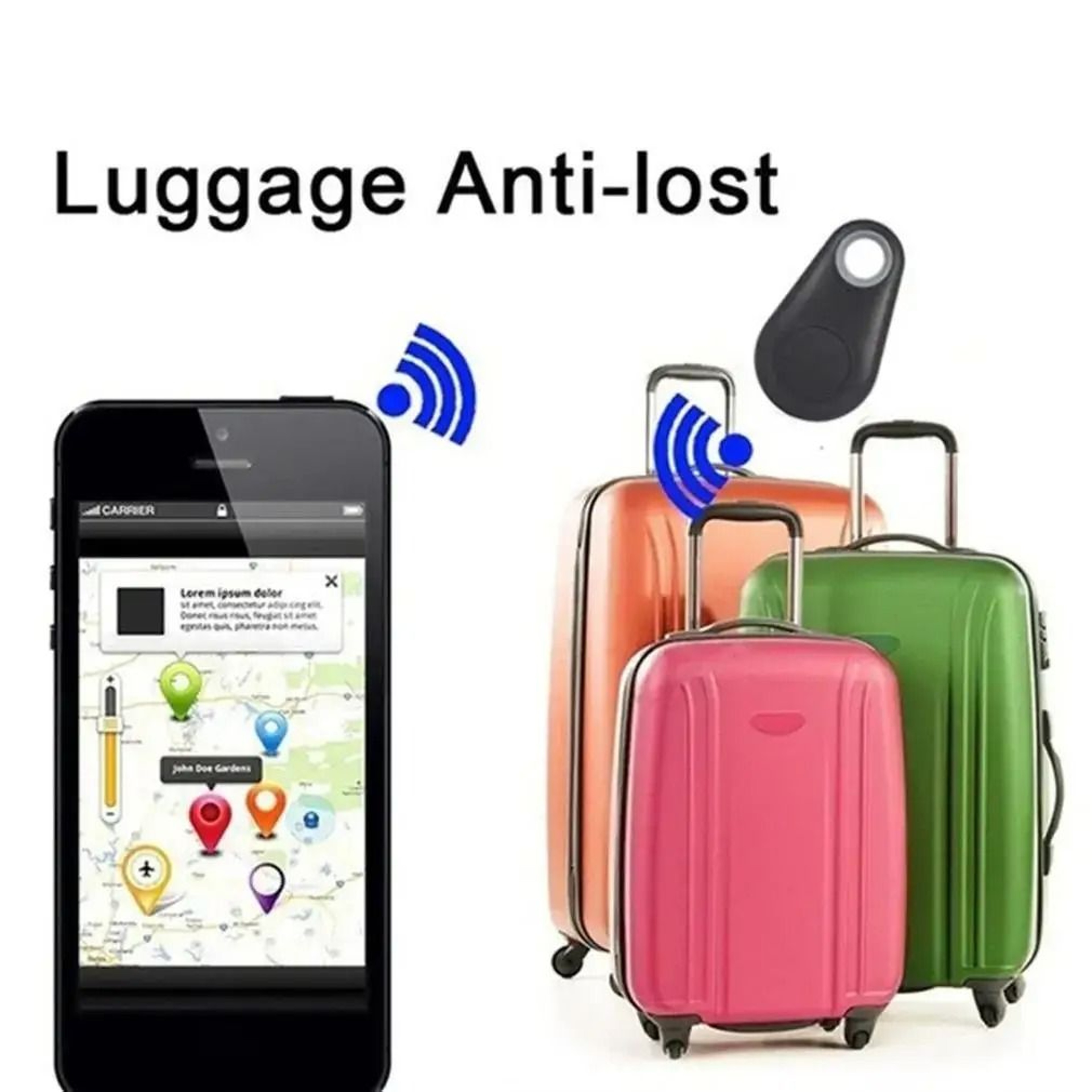 Mini GPS Smart AntiLoss Device  Bidirectional Bluetooth Tracker  Keychain Locator For Keys  Phones 2