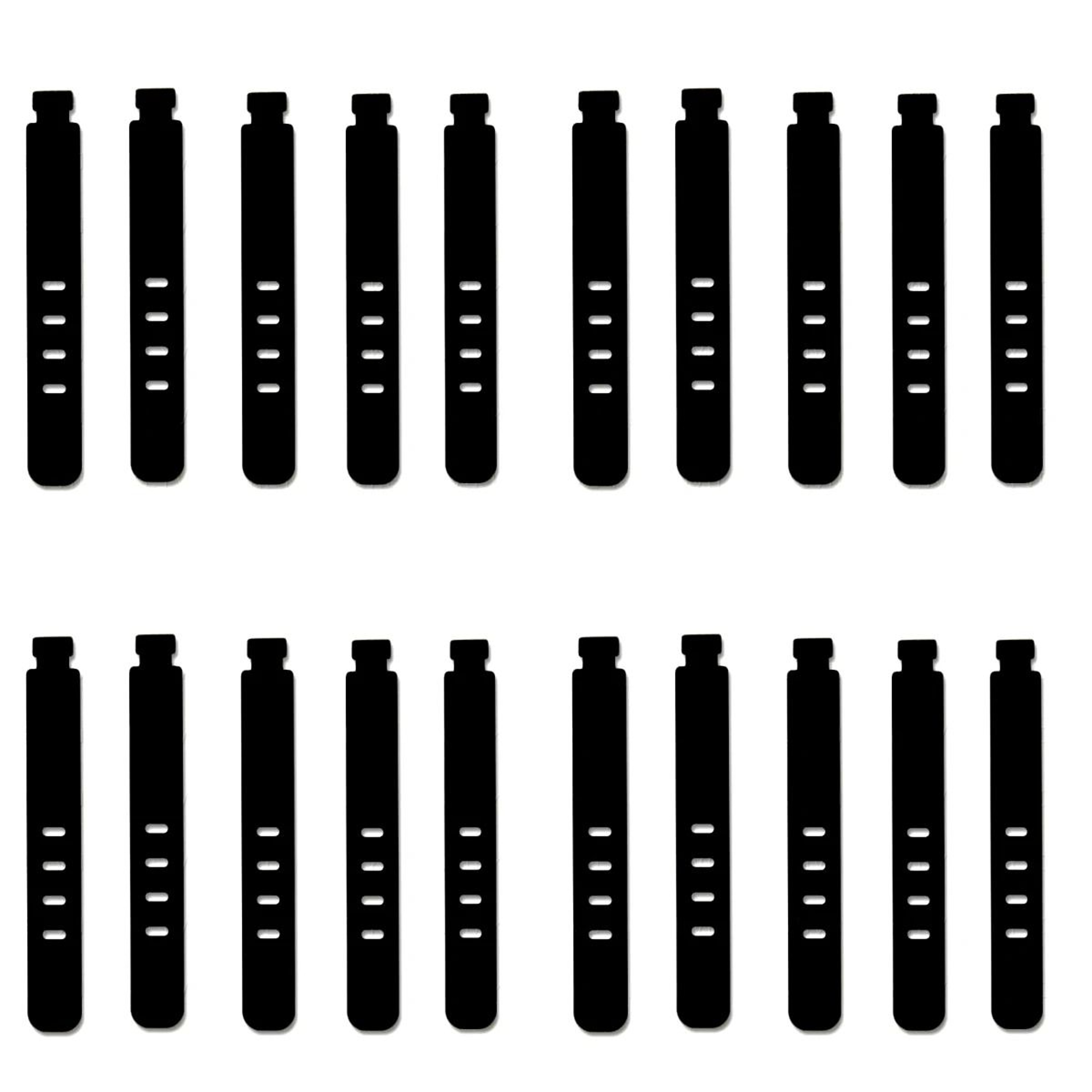 20Piece Portable Silicone Strap Winder Set  Reusable Desktop Cord Organizer  USB Data Line Wrap Tie 8