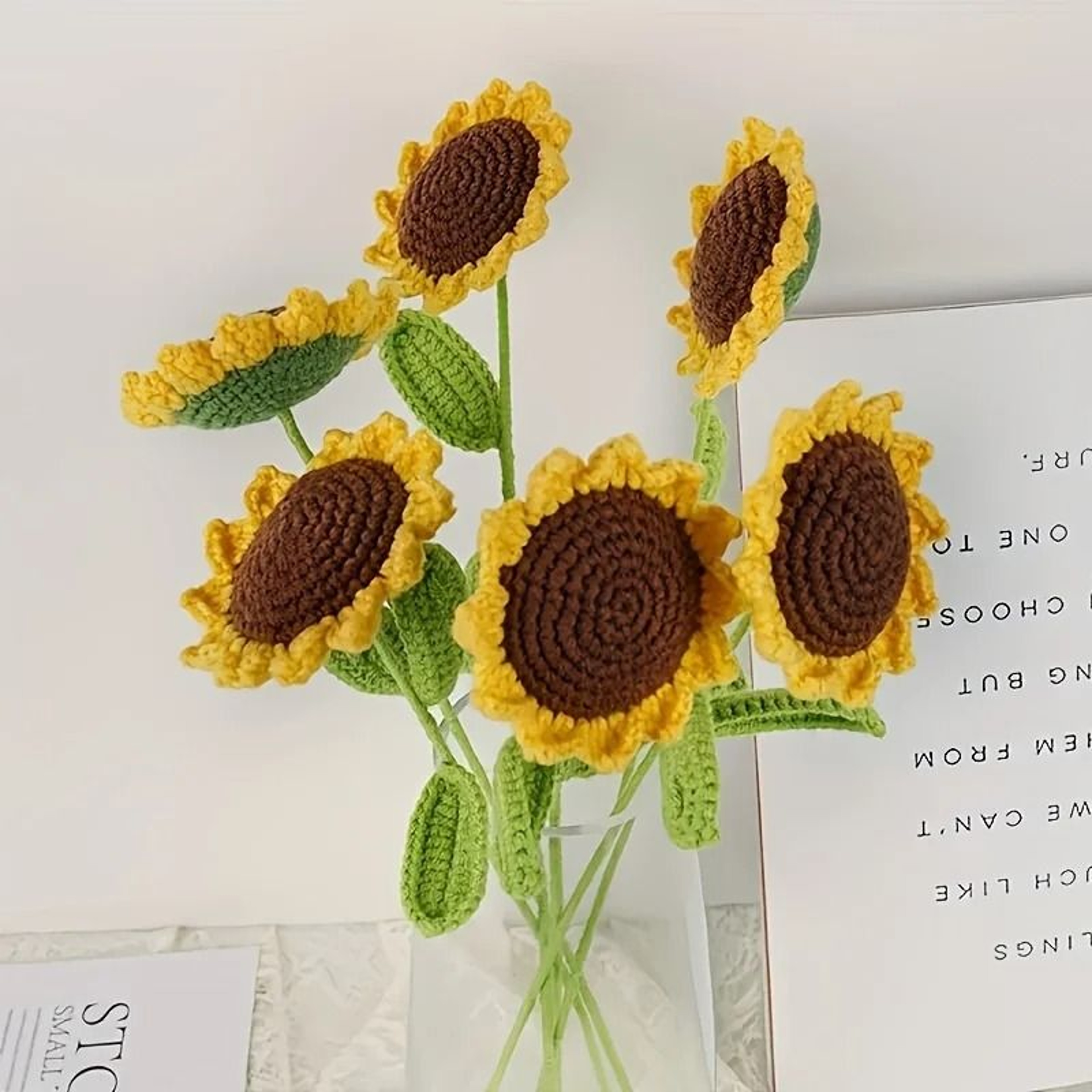 Handmade Sunflower Crochet Bouquet Perfect For Teacher Appreciation Mothers Day And Valentines Day  4
