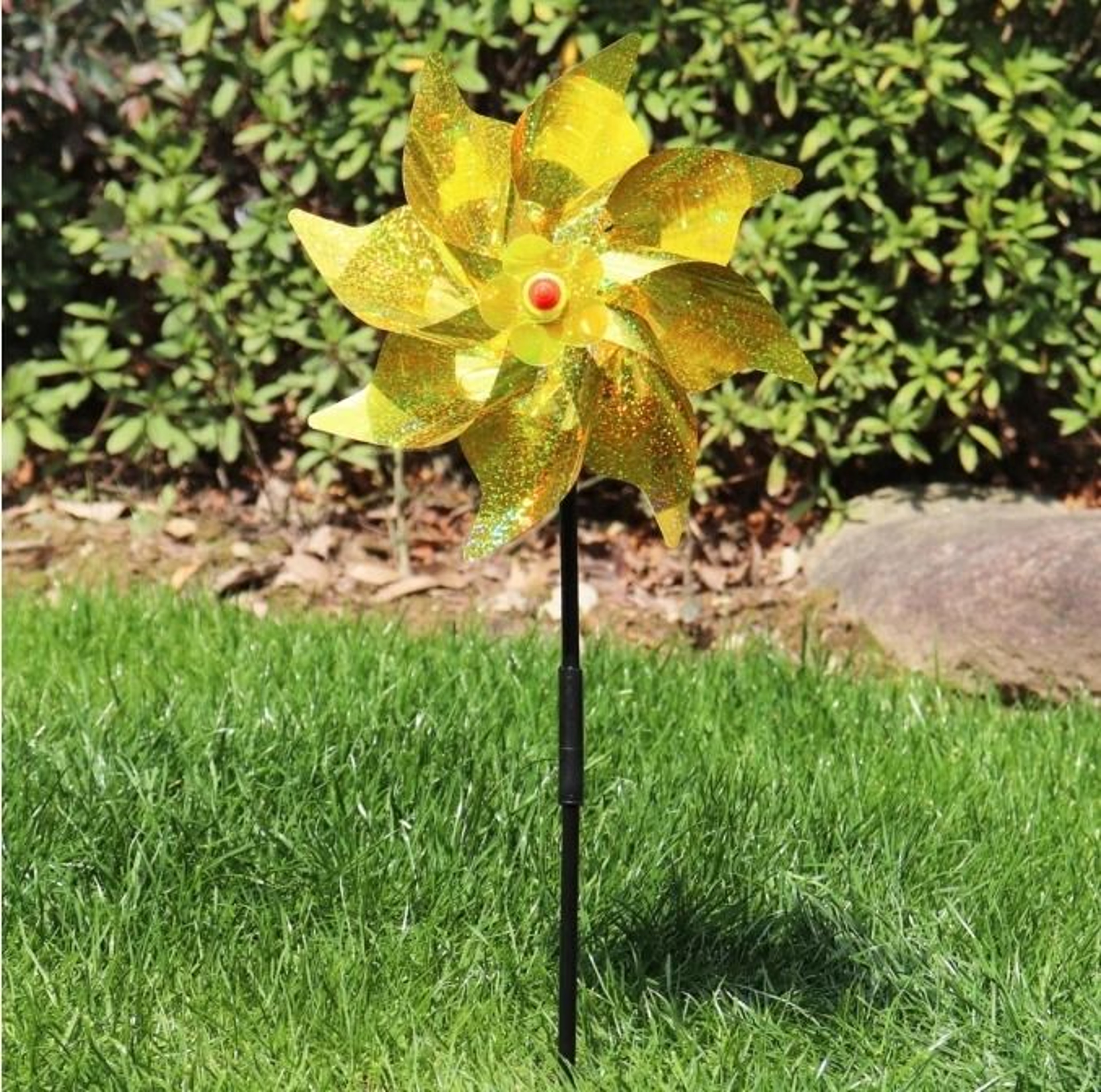 Solar Reflective Laser Windmill Bird Drive Rainbow Gradient Spinner For Gardens Terraces Balconies  6
