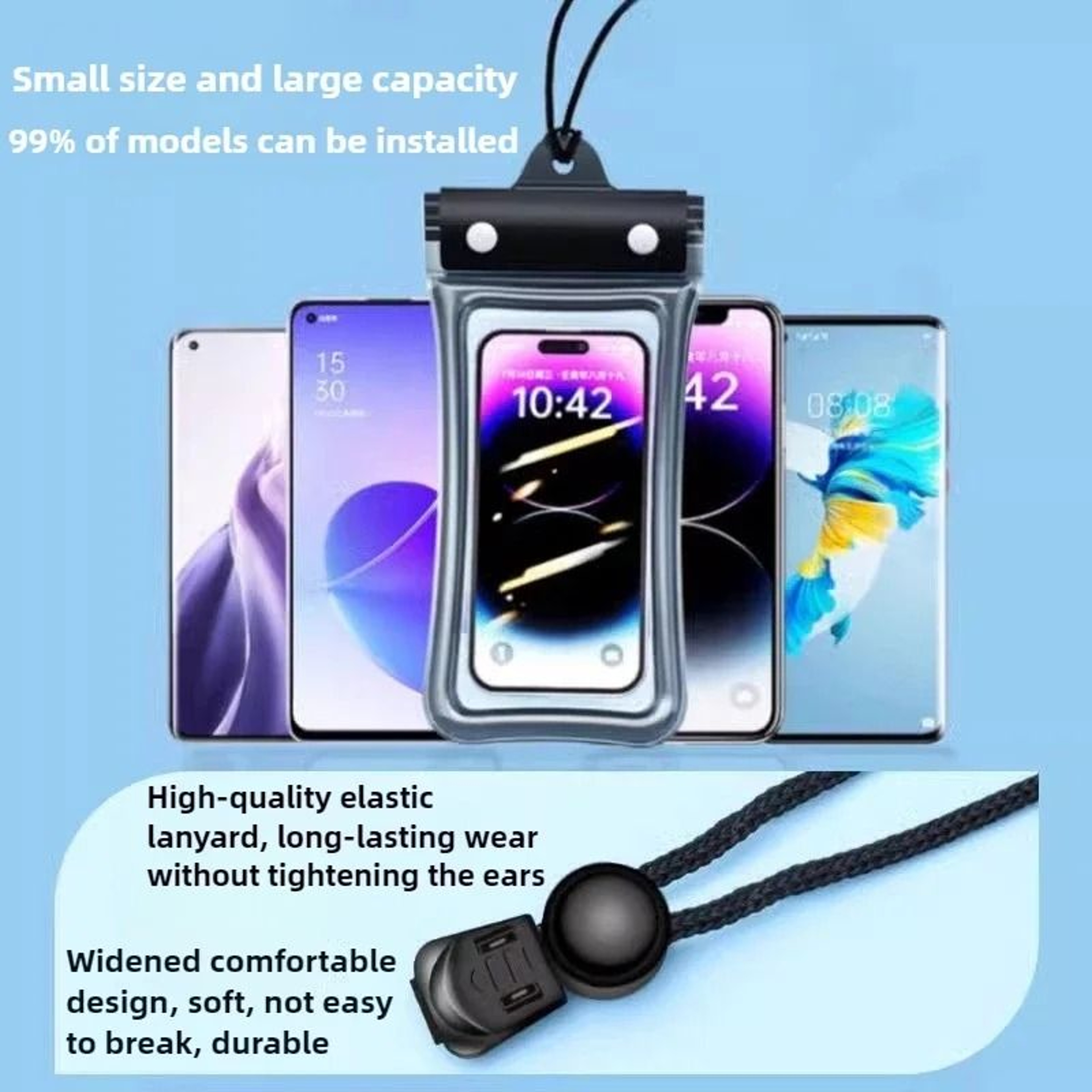 Outdoor Universal Mobile Phone Waterproof Pouch Drift Bag With Lanyard  Touchscreen Compatible And  1