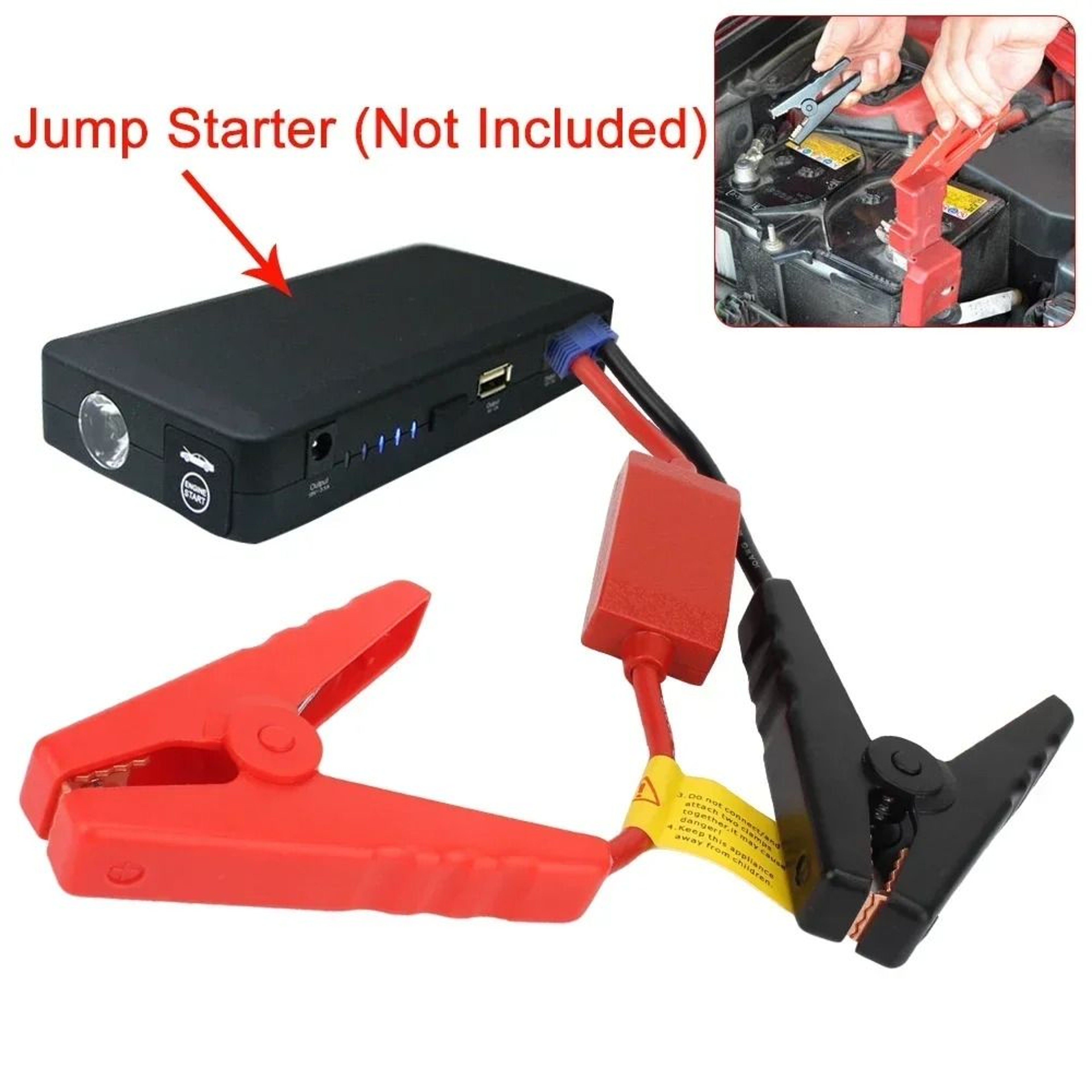 Car Emergency Start Power Clip  Automotive Replacement Battery Clamp Booster For 12V Portable Car J 4
