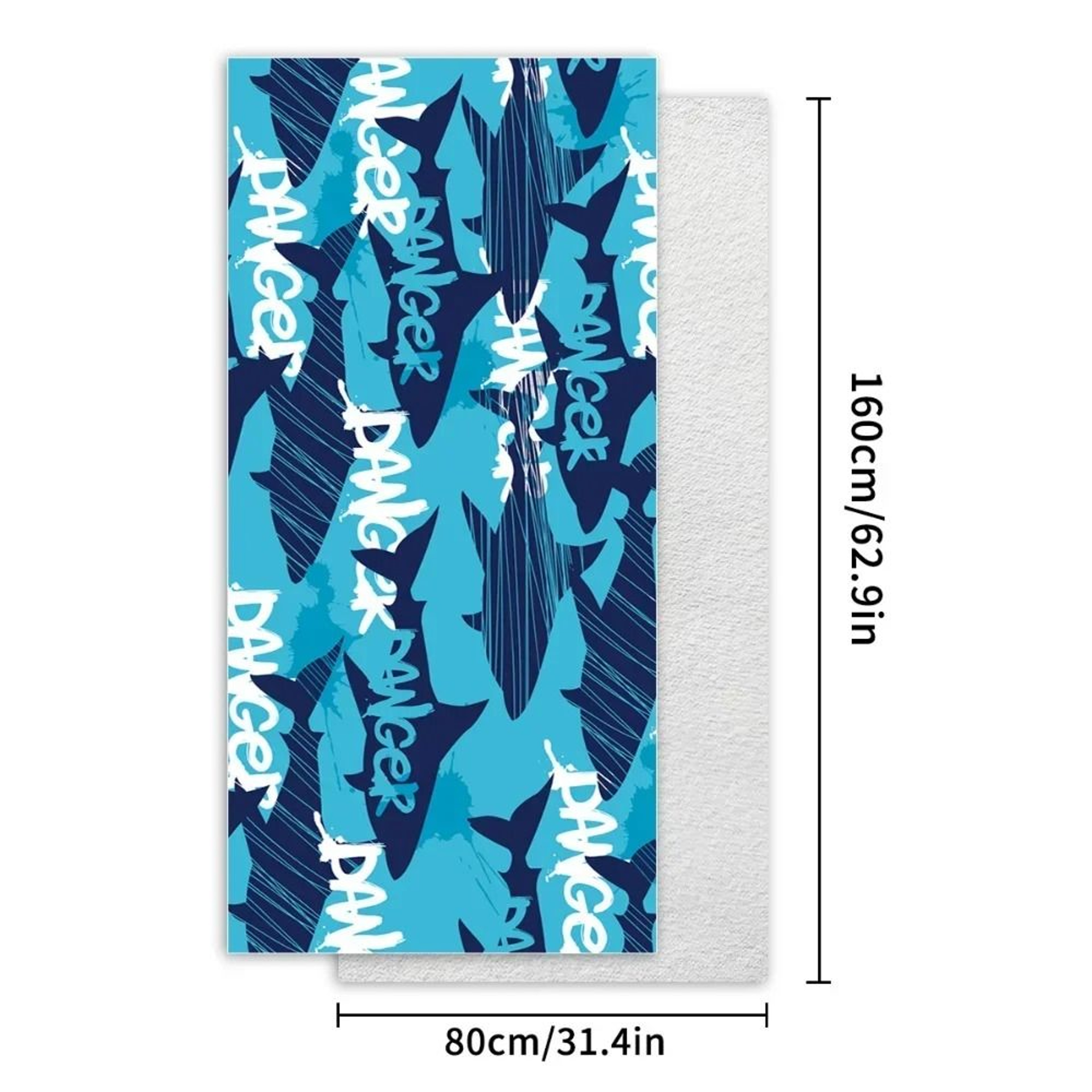 Portable Quick Drying Beach Towel Water Absorbent Sports Towel With Mesh Bag For Swimming Fitness A 2