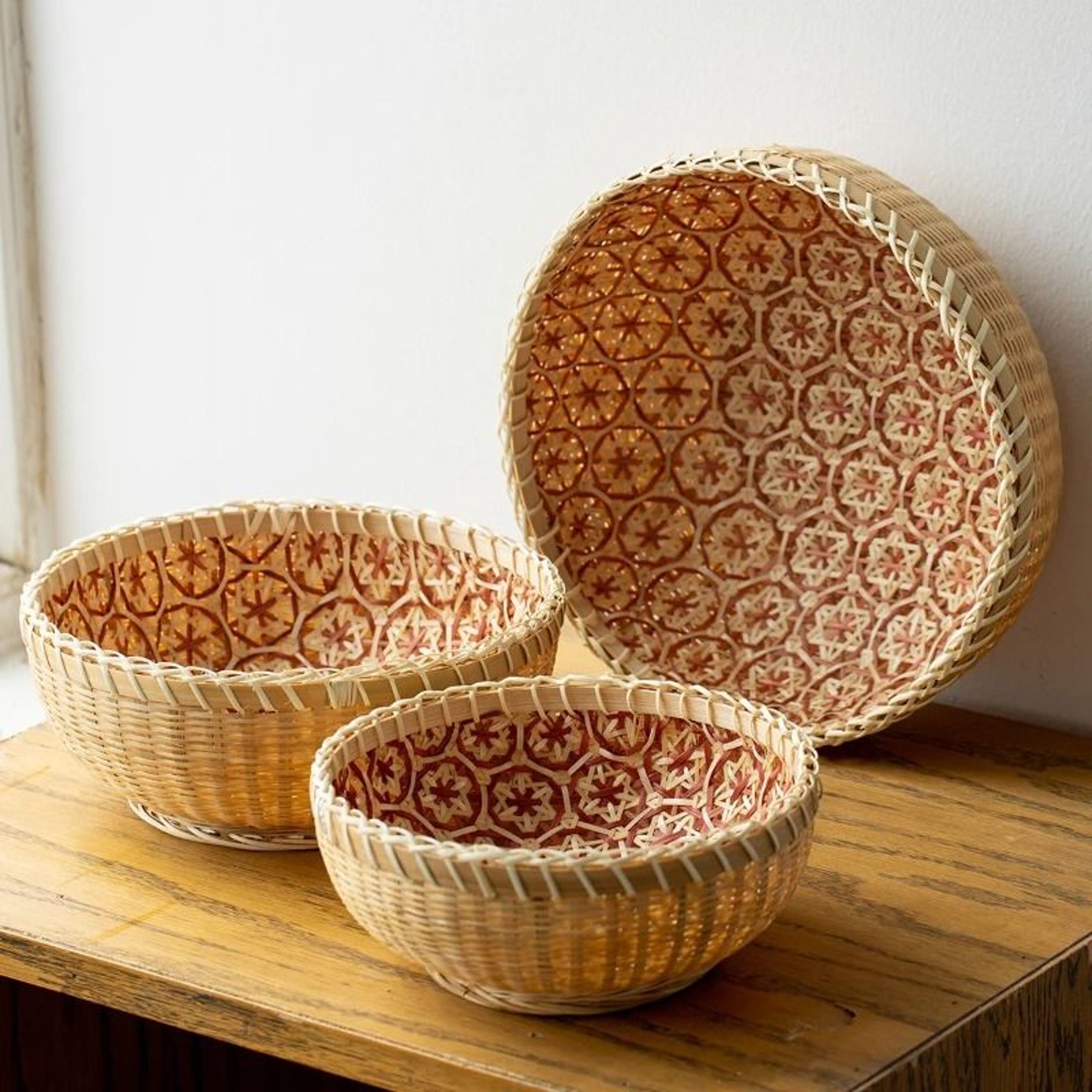 Professional HandWoven Bamboo Storage Baskets  Rustic Decor For Home And Kitchen 3