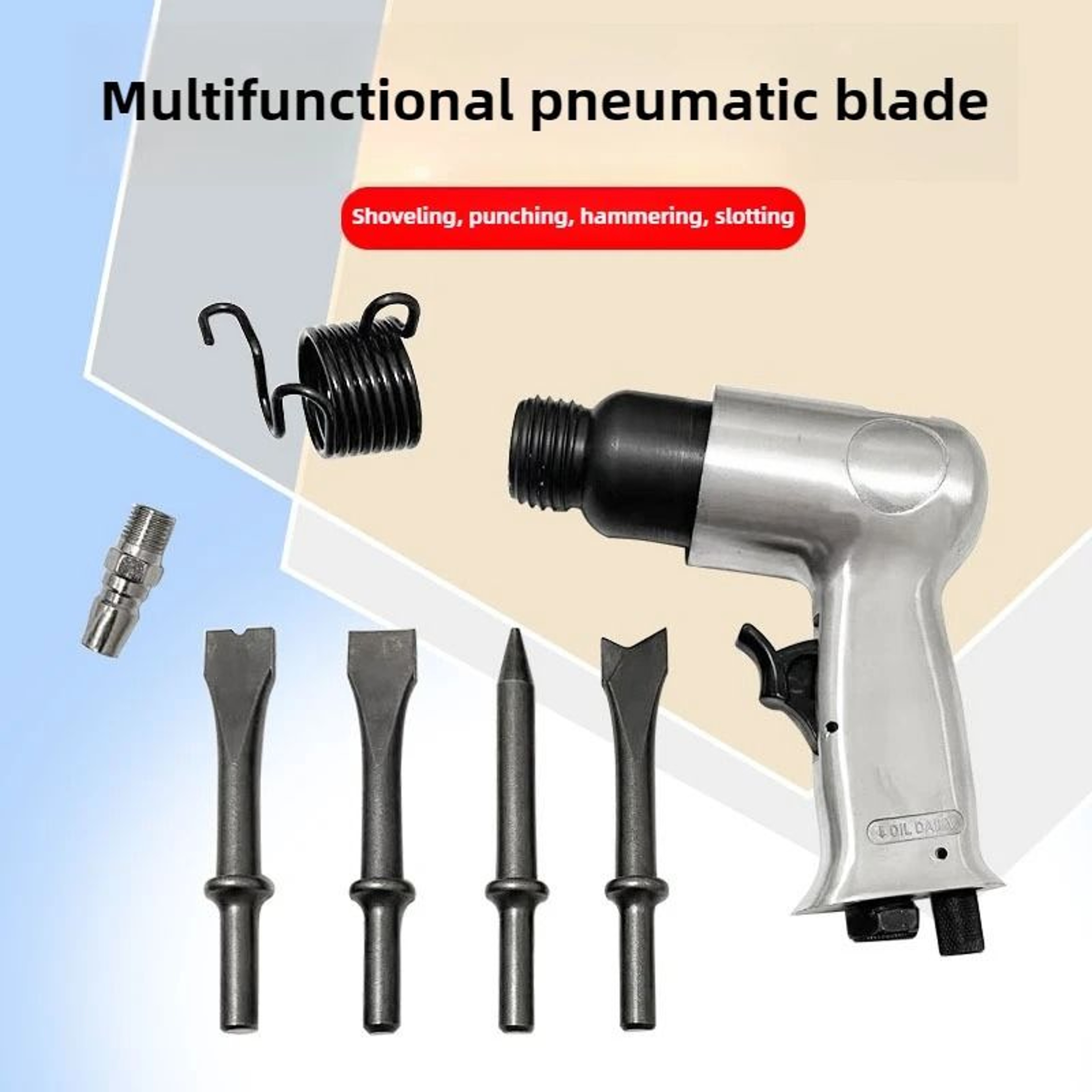 New Strong Type 150 Pneumatic Air Shovel Scraper Impact Hammer Wind Shovel Tool Set 0