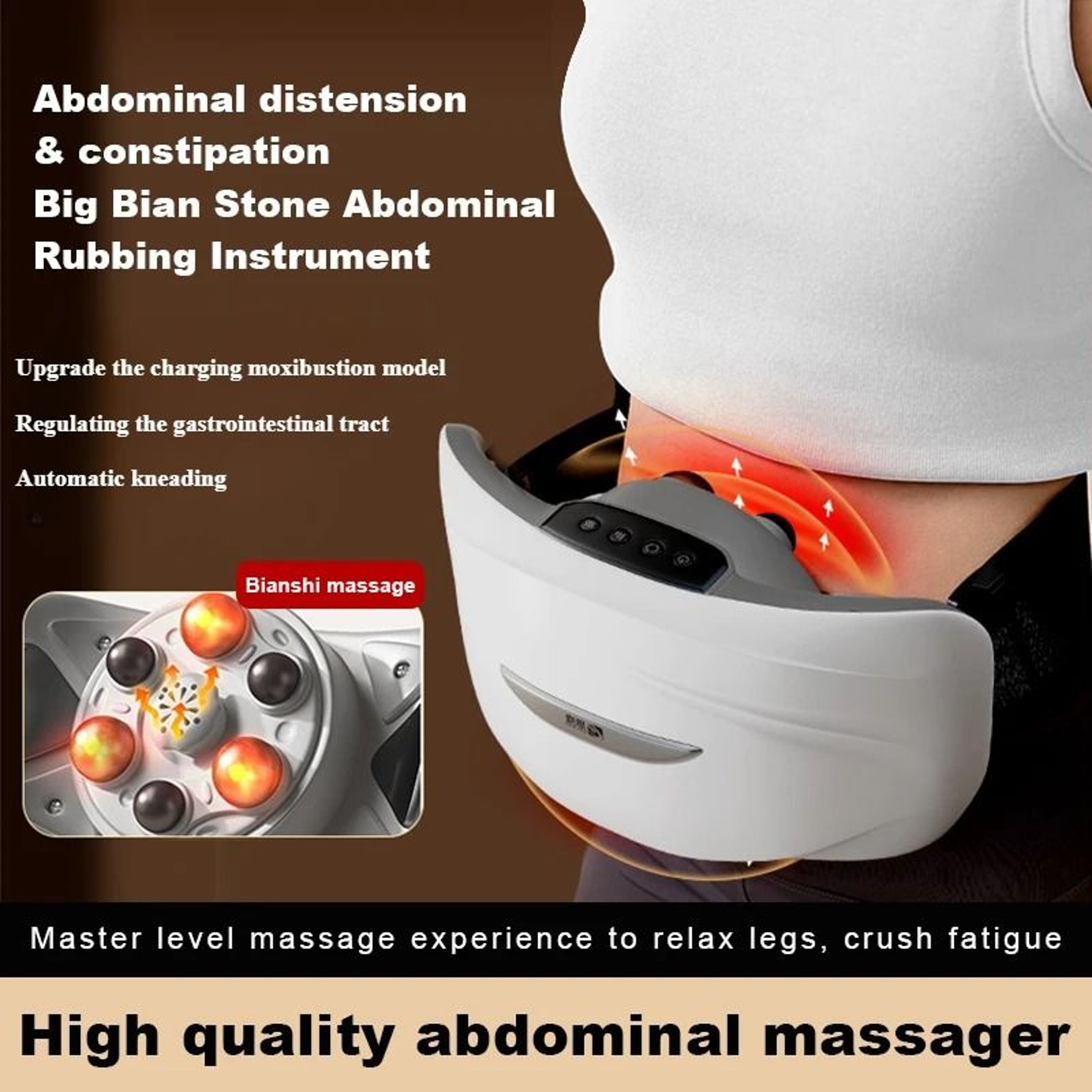 Automatic Heated Abdominal Vibrating Massager Wireless Belt For Waist And Back 0