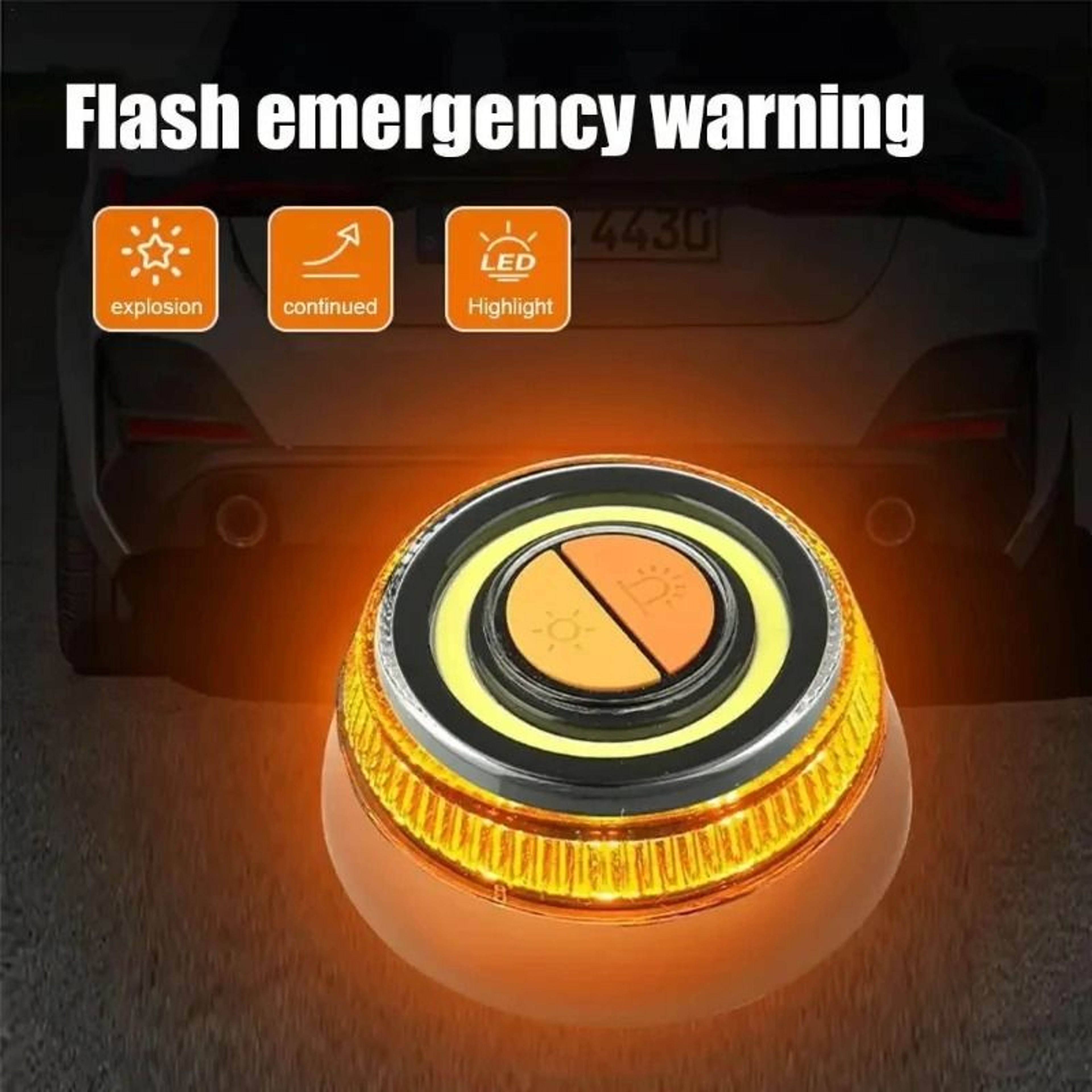 Car Emergency LED Warning Strobe Lights Strong Magnetic Induction Automotive Safety Accessories 4