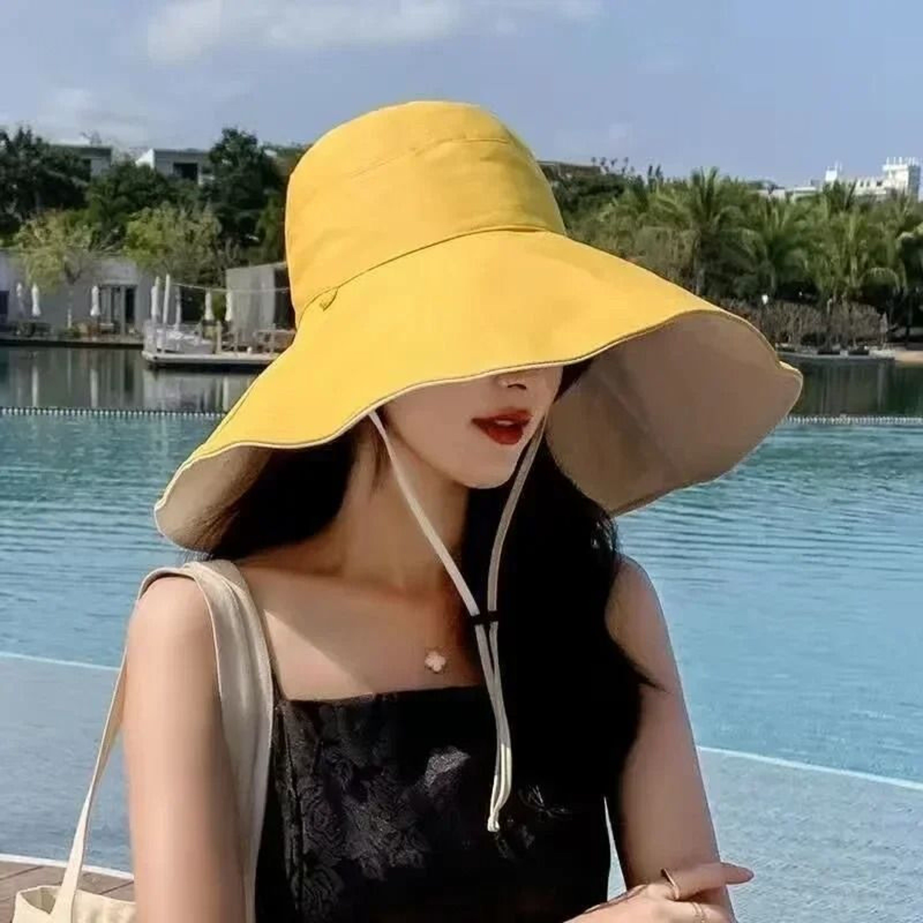 WideBrimmed UV Resistant Sun Hat For Women  Foldable Beach  Hiking Fisherman Hat 11