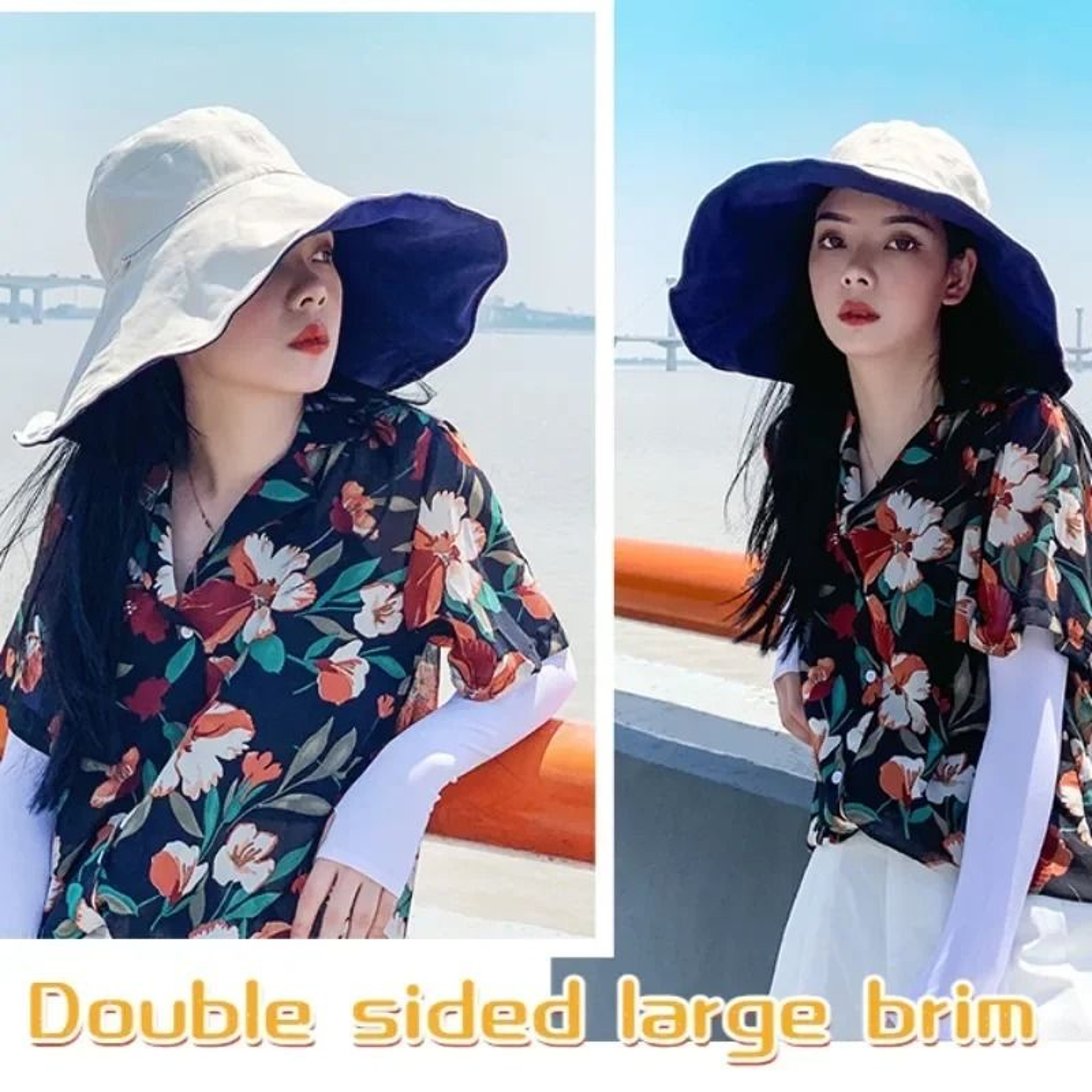 WideBrimmed UV Resistant Sun Hat For Women  Foldable Beach  Hiking Fisherman Hat 2