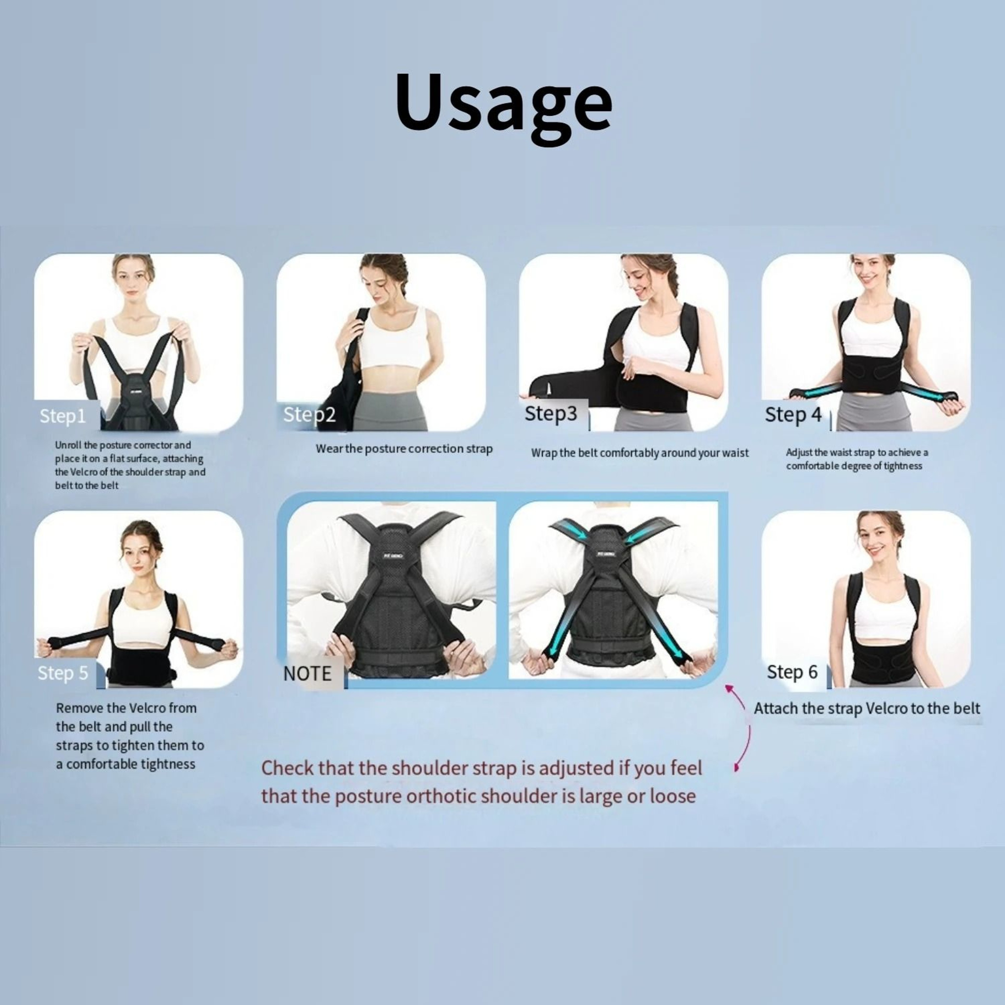 Back Support Brace Posture Corrector For Women And Men 5