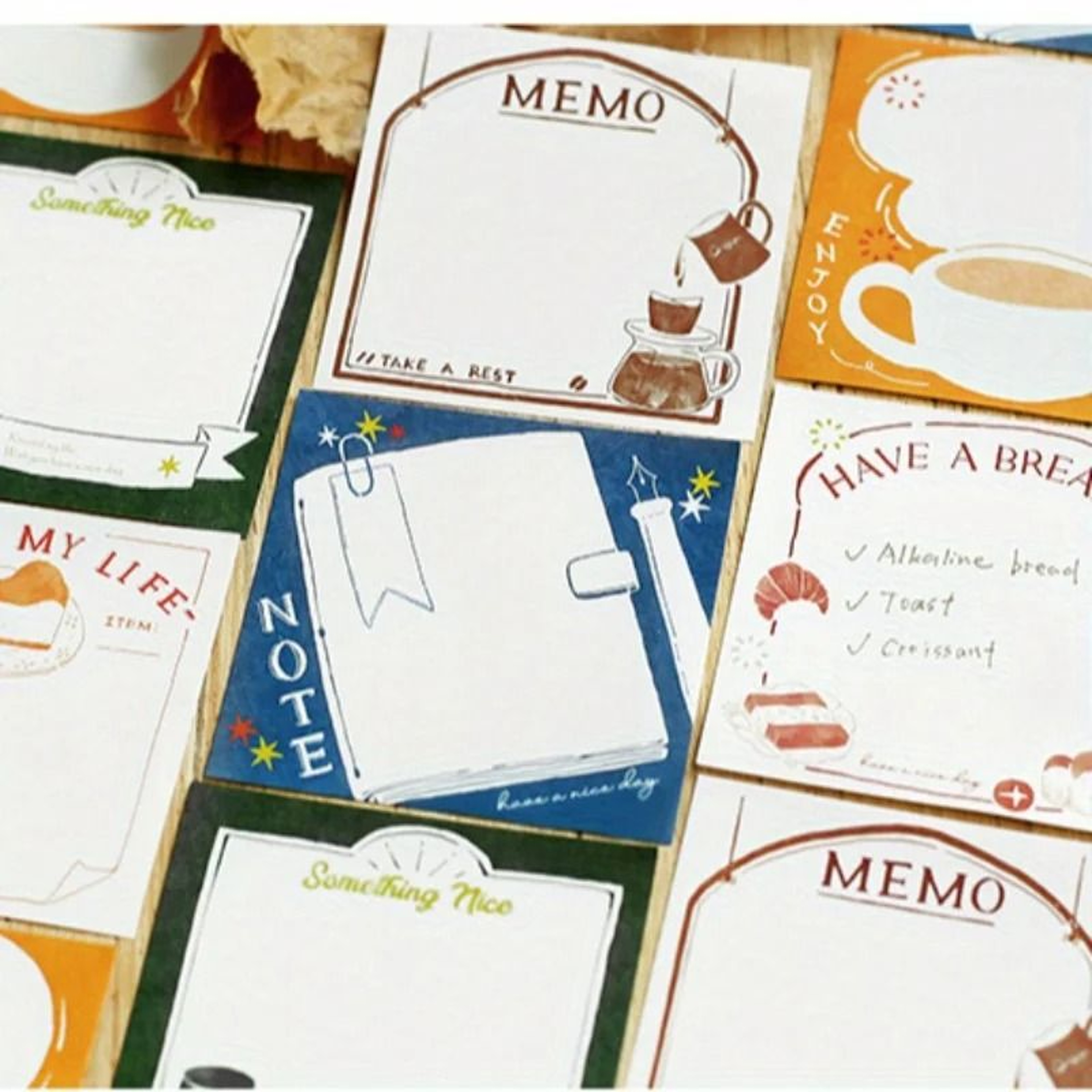 100pcs Fresh And Artistic Watercolor Handdrawn Stationery Note Paper 3