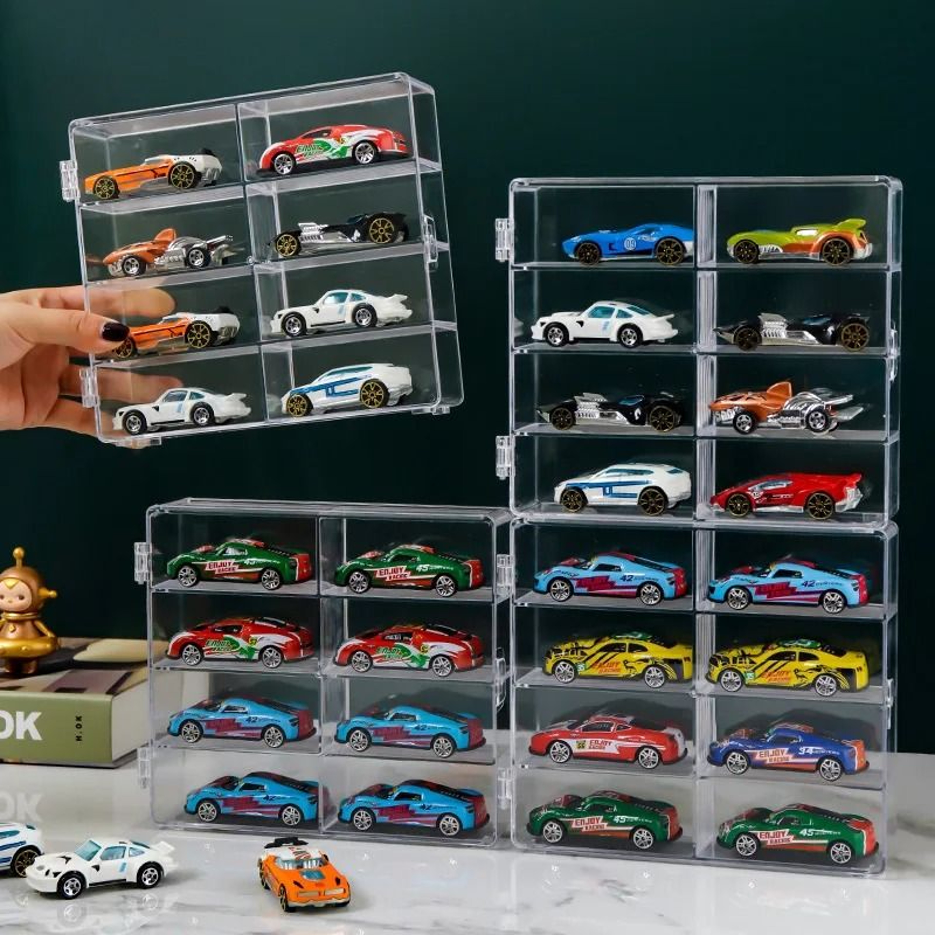 Transparent DustProof Car Model Storage And Display Rack 0
