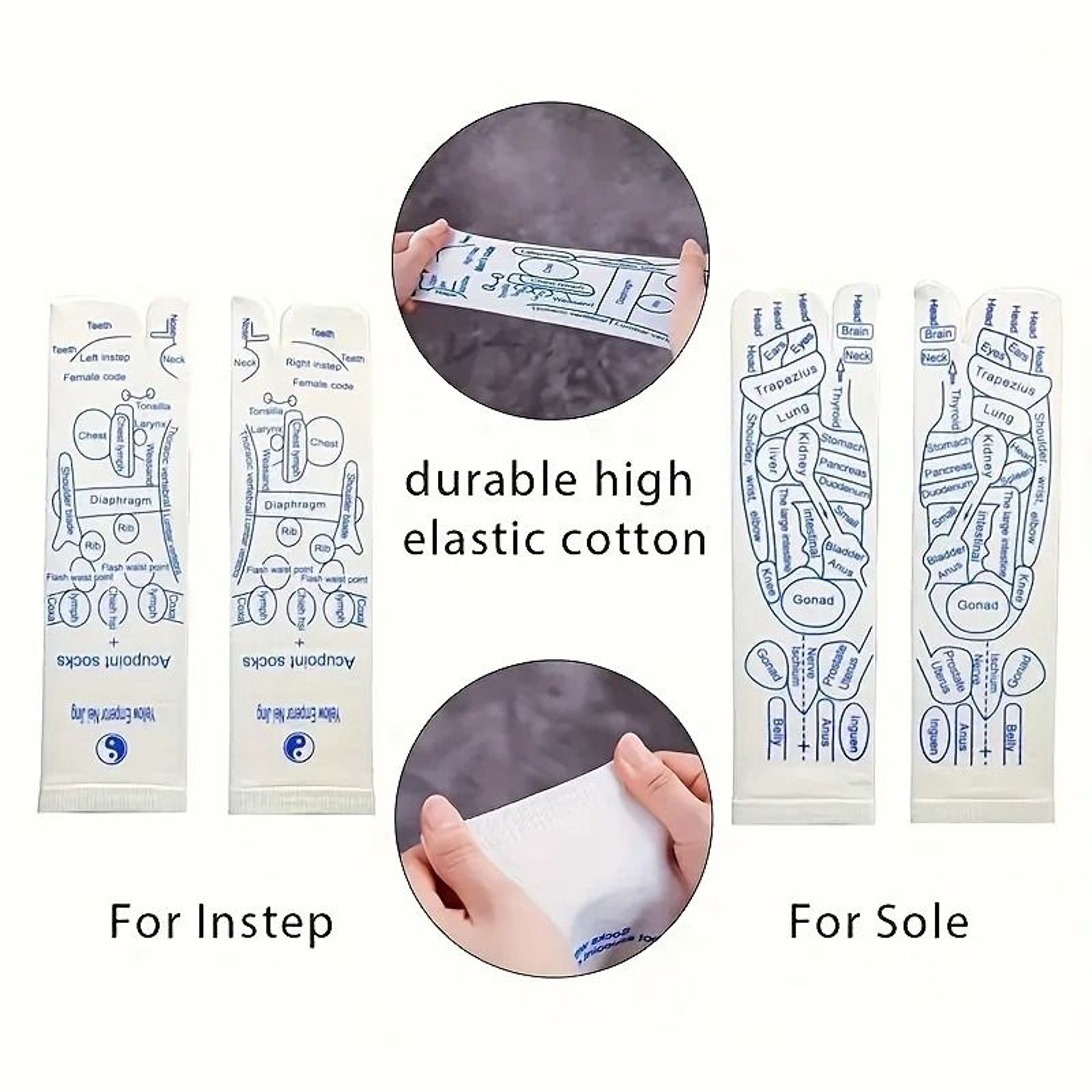 Multifunctional Finger Compression Socks  Foot Massage Set 4
