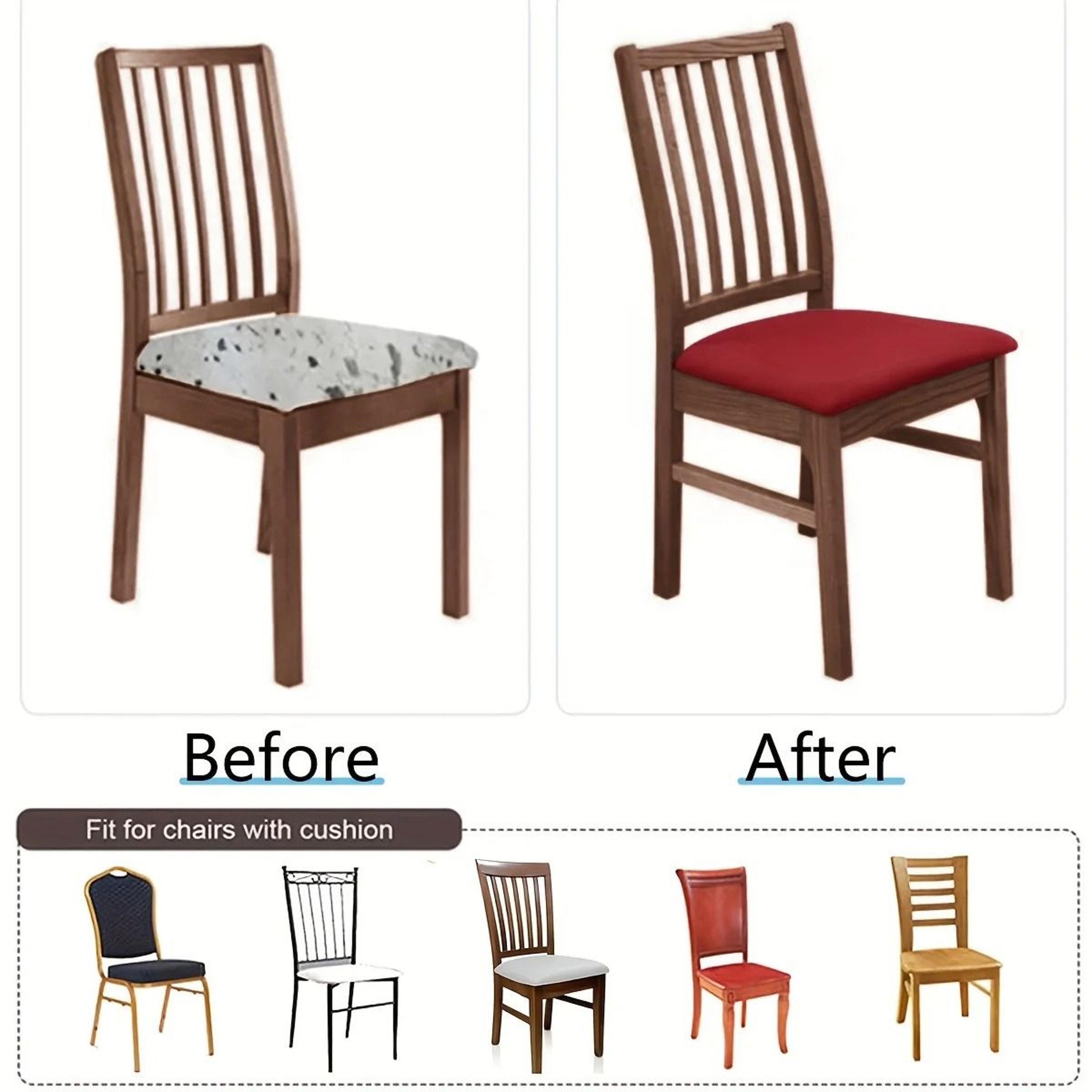 Solid Color Brushed High Elastic Chair Slipcovers 3