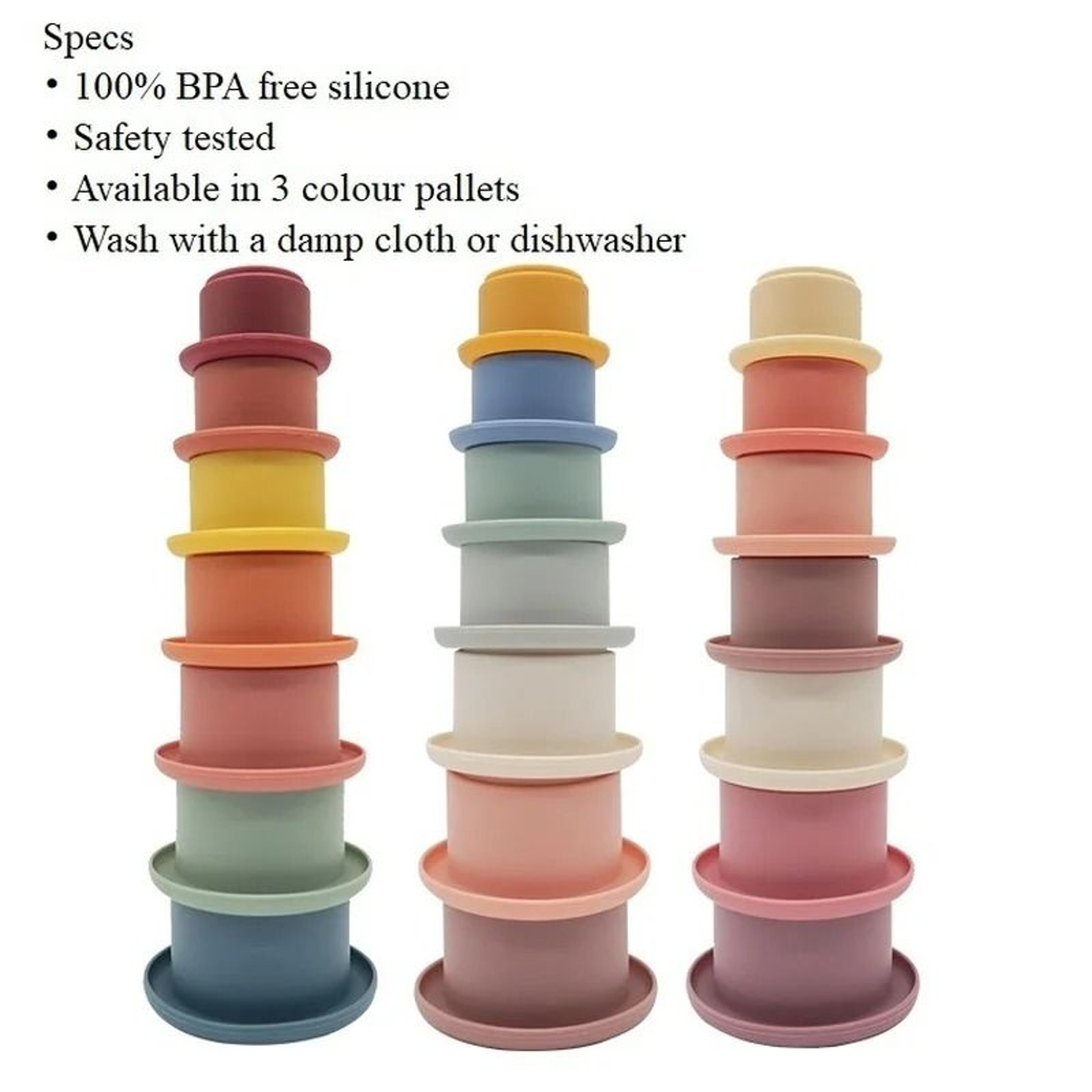 Baby Silicone Hourglass Stacking  Montessori Educational Toy 4