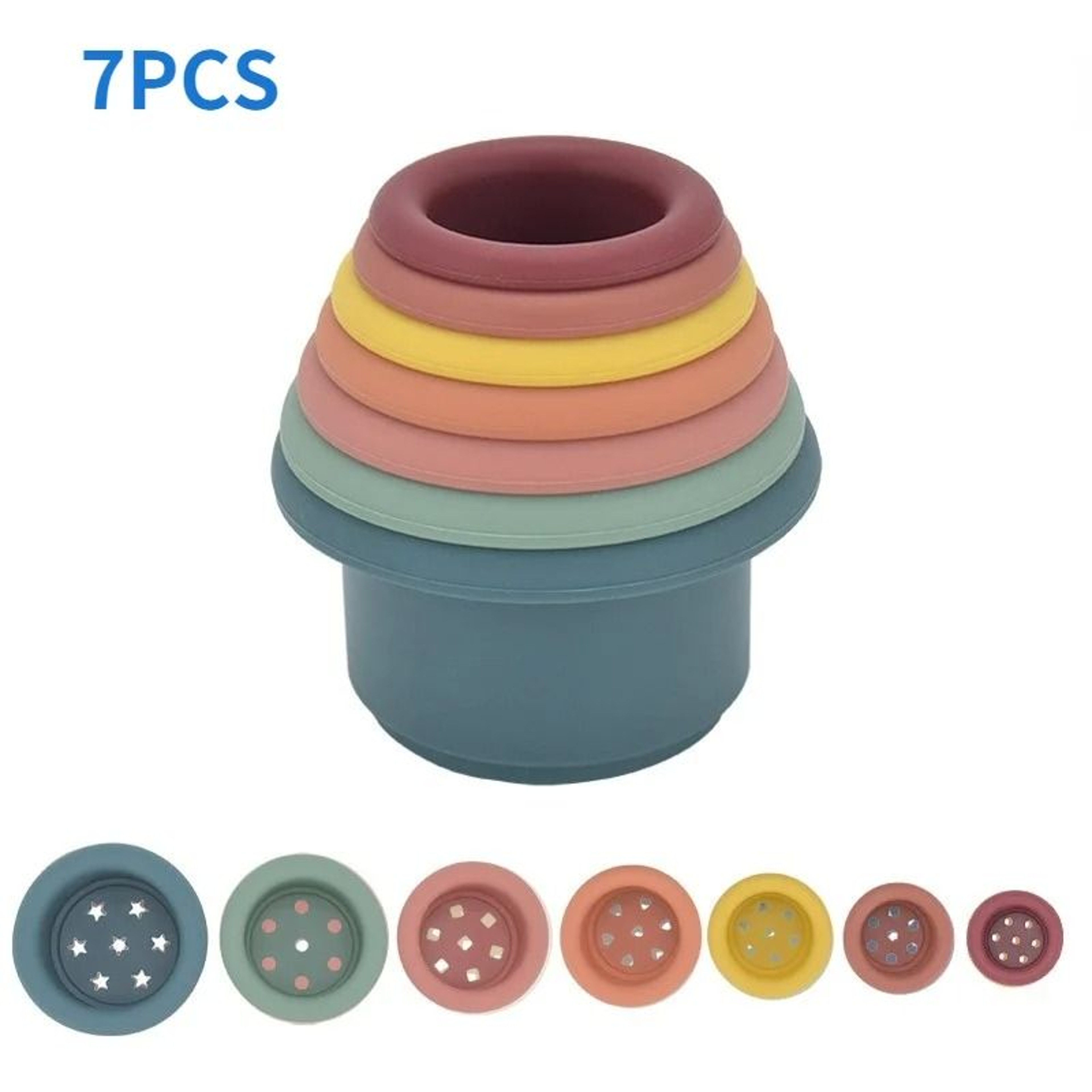 Baby Silicone Hourglass Stacking  Montessori Educational Toy 7
