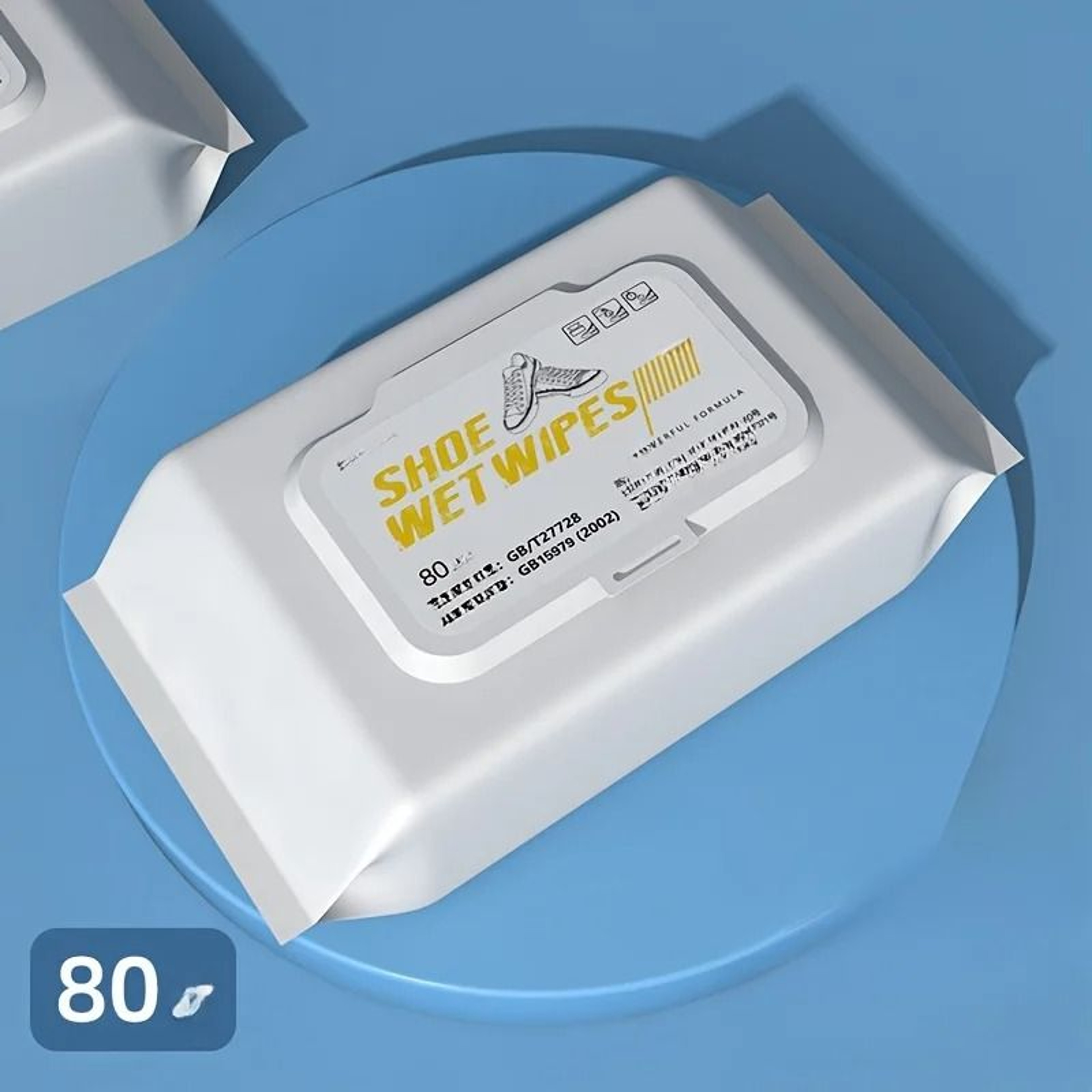 80pcs Disposable Shoe Cleaning Wipes 6