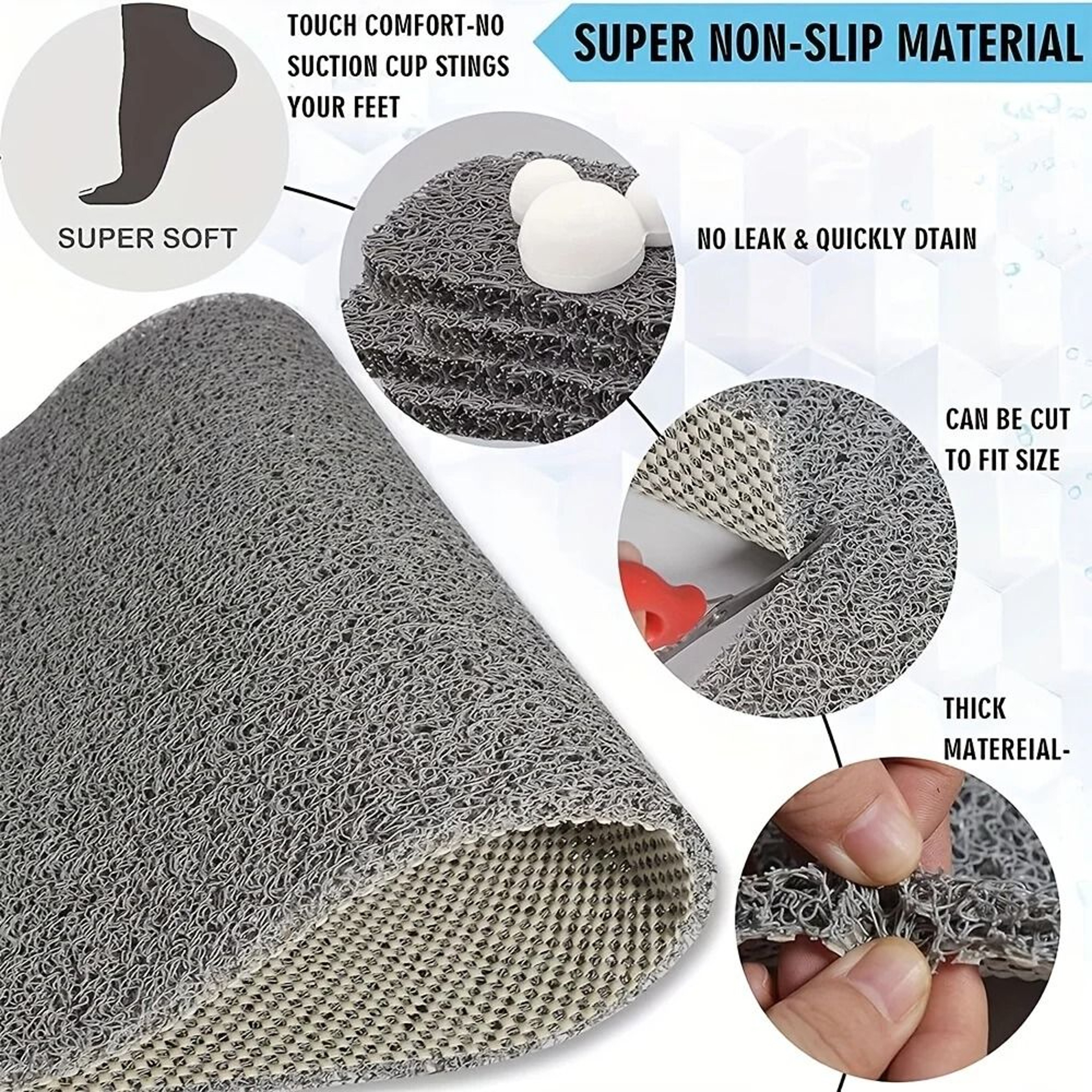 Absorbent NonSlip Bathroom Floor Mats  Door Rugs 3