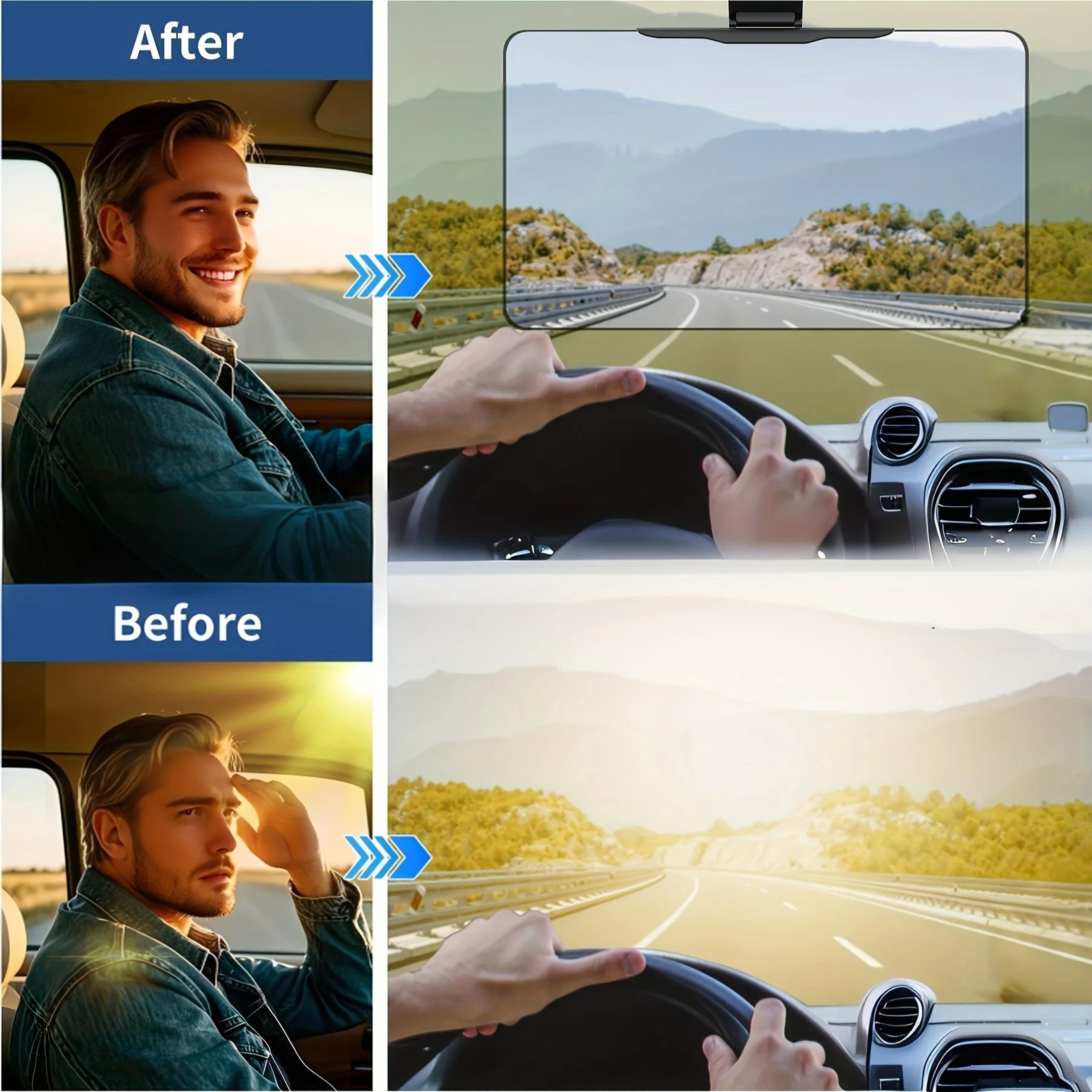 Polarized Car Sun Visor Extender With UV400 Protection 3