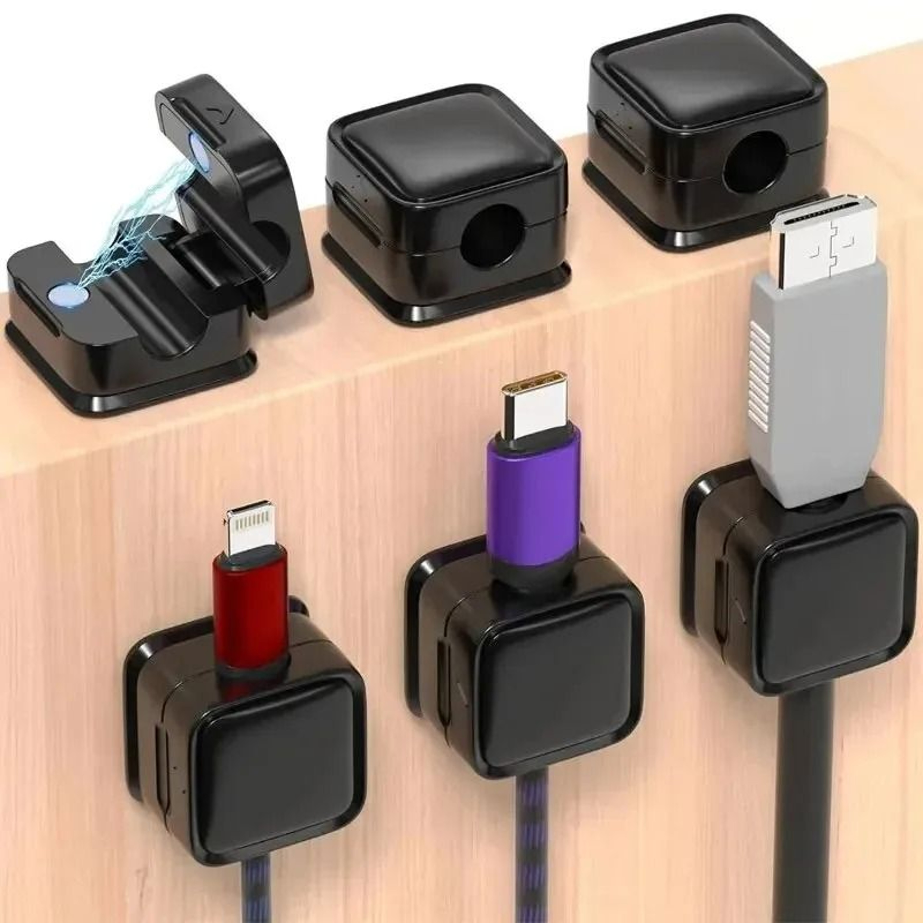 6PCS Magnetic Silicone Cable Organizer Set 0