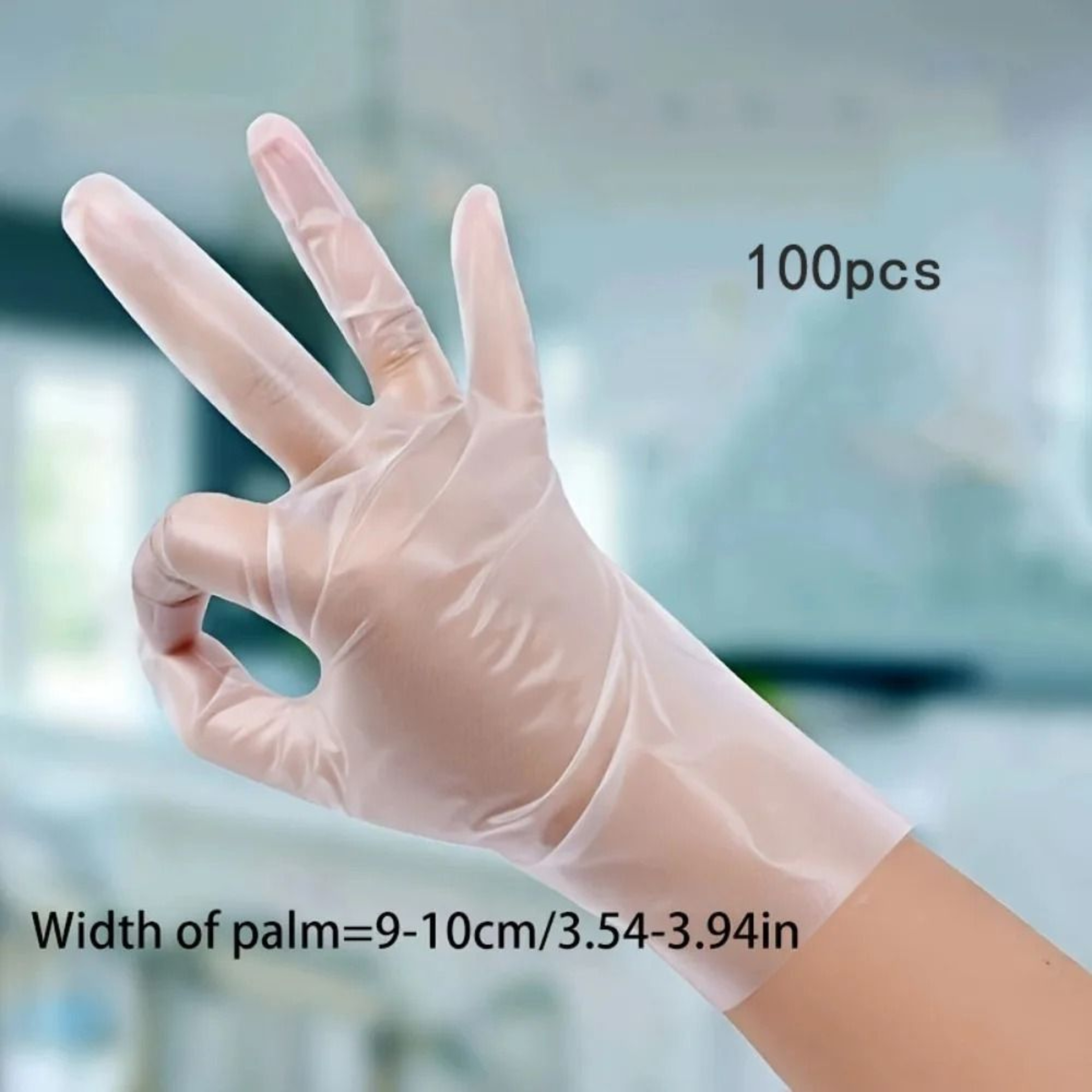 100Piece Premium TPE Disposable Gloves 8