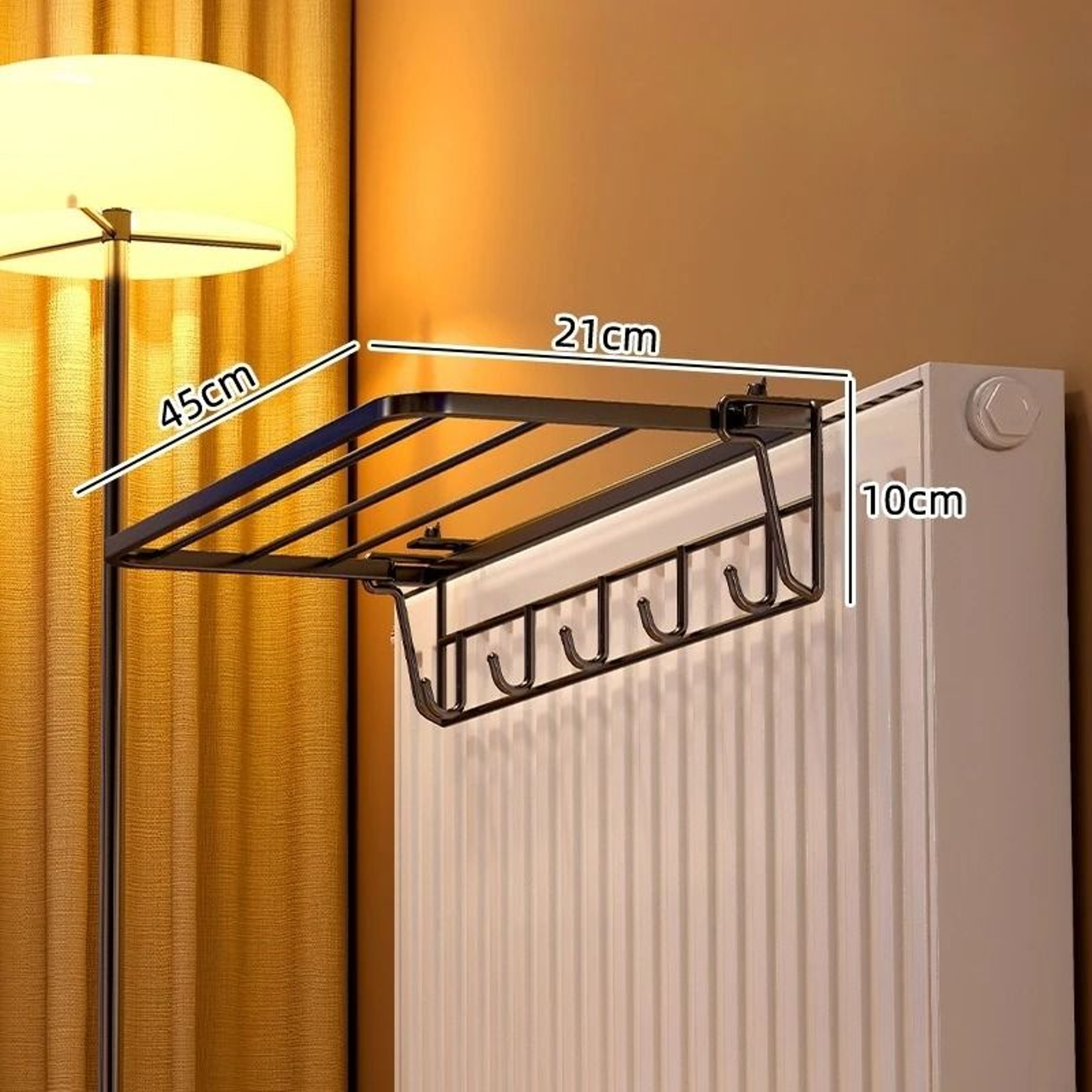 HeavyDuty WallMounted Radiator Rack 6