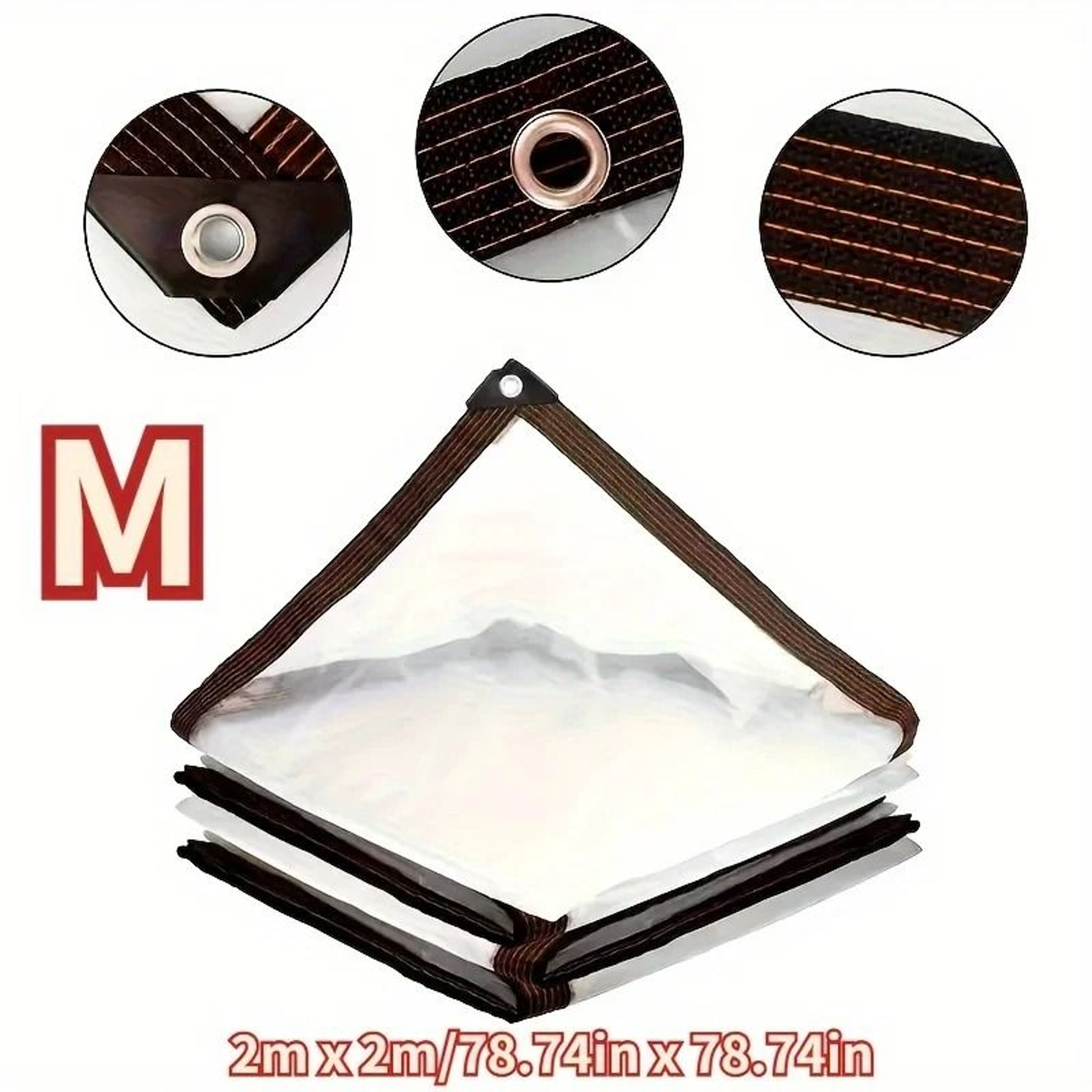 Clear Waterproof Outdoor Tarp With Seal Ring 6