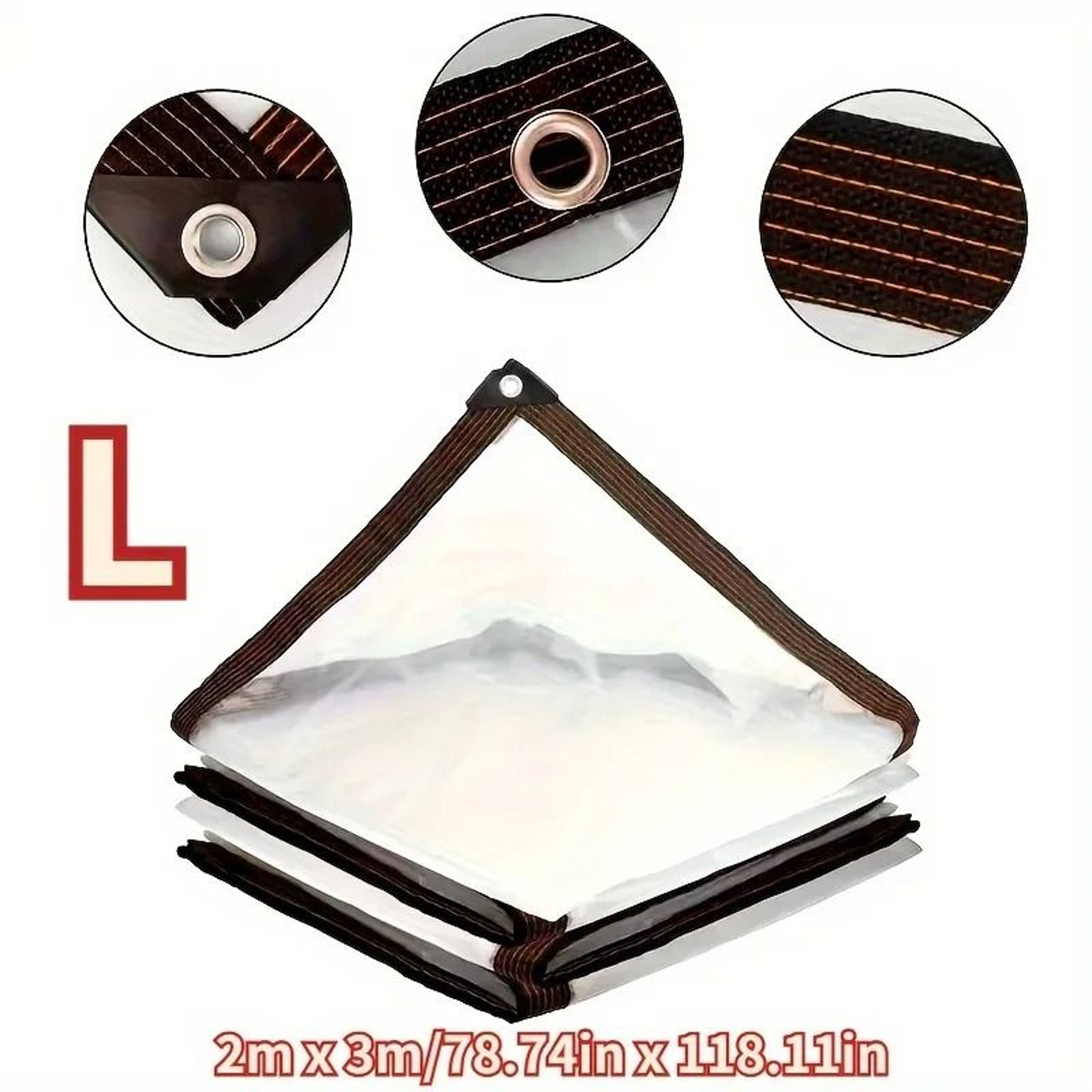 Clear Waterproof Outdoor Tarp With Seal Ring 7