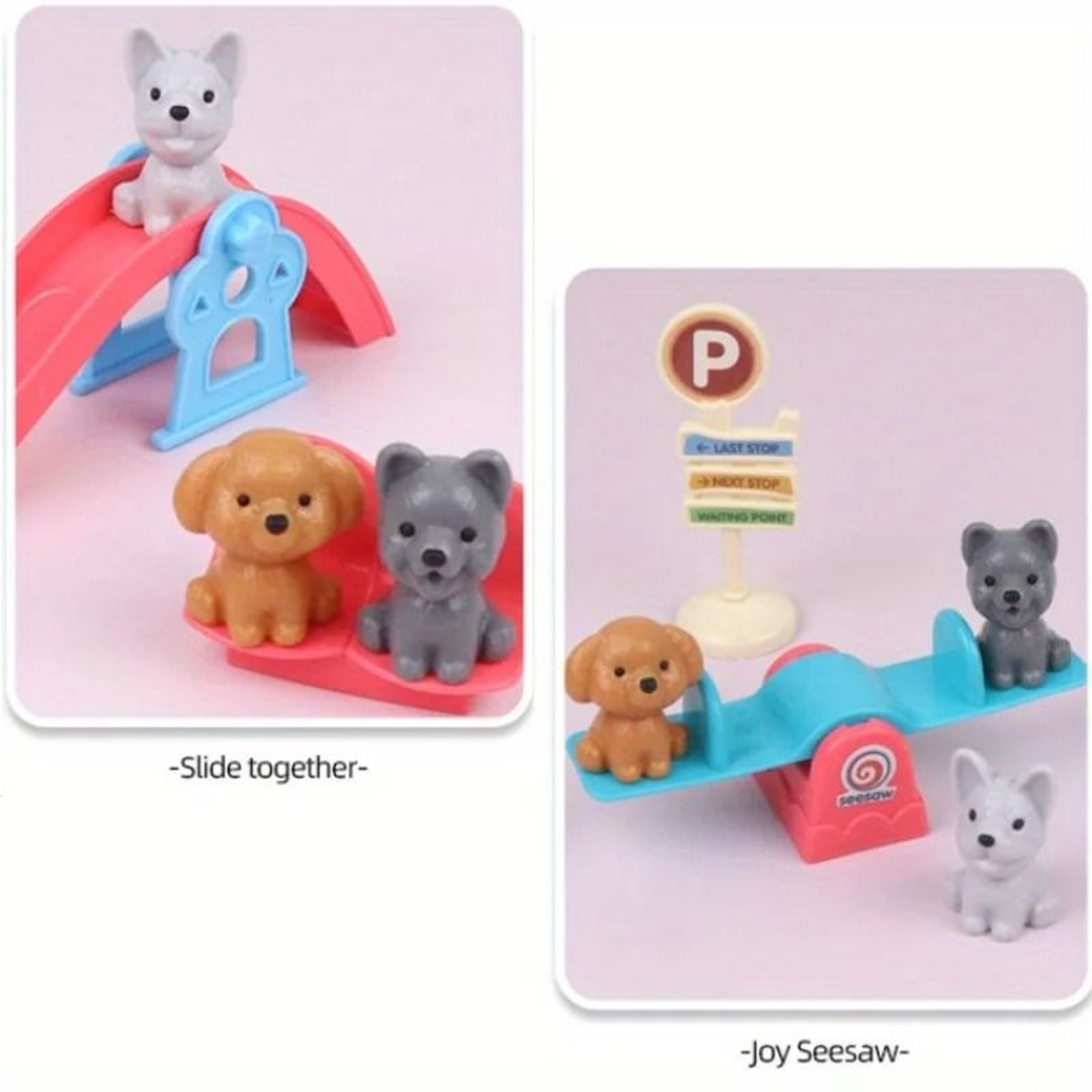 Mini Pet Puppy Cage  Dog Doll Play Set 4