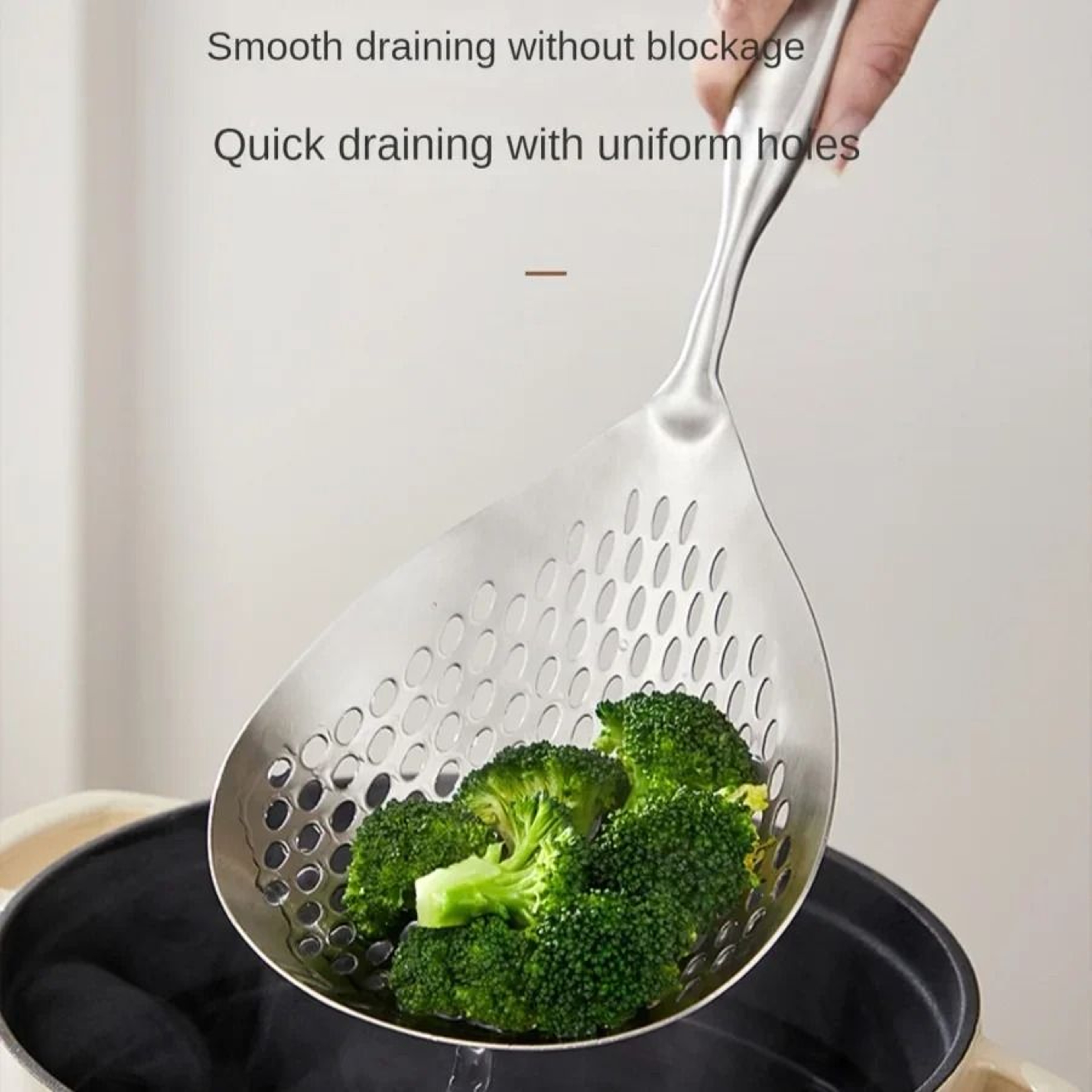 HeavyDuty Stainless Steel Colander Skimmer Spoon 3