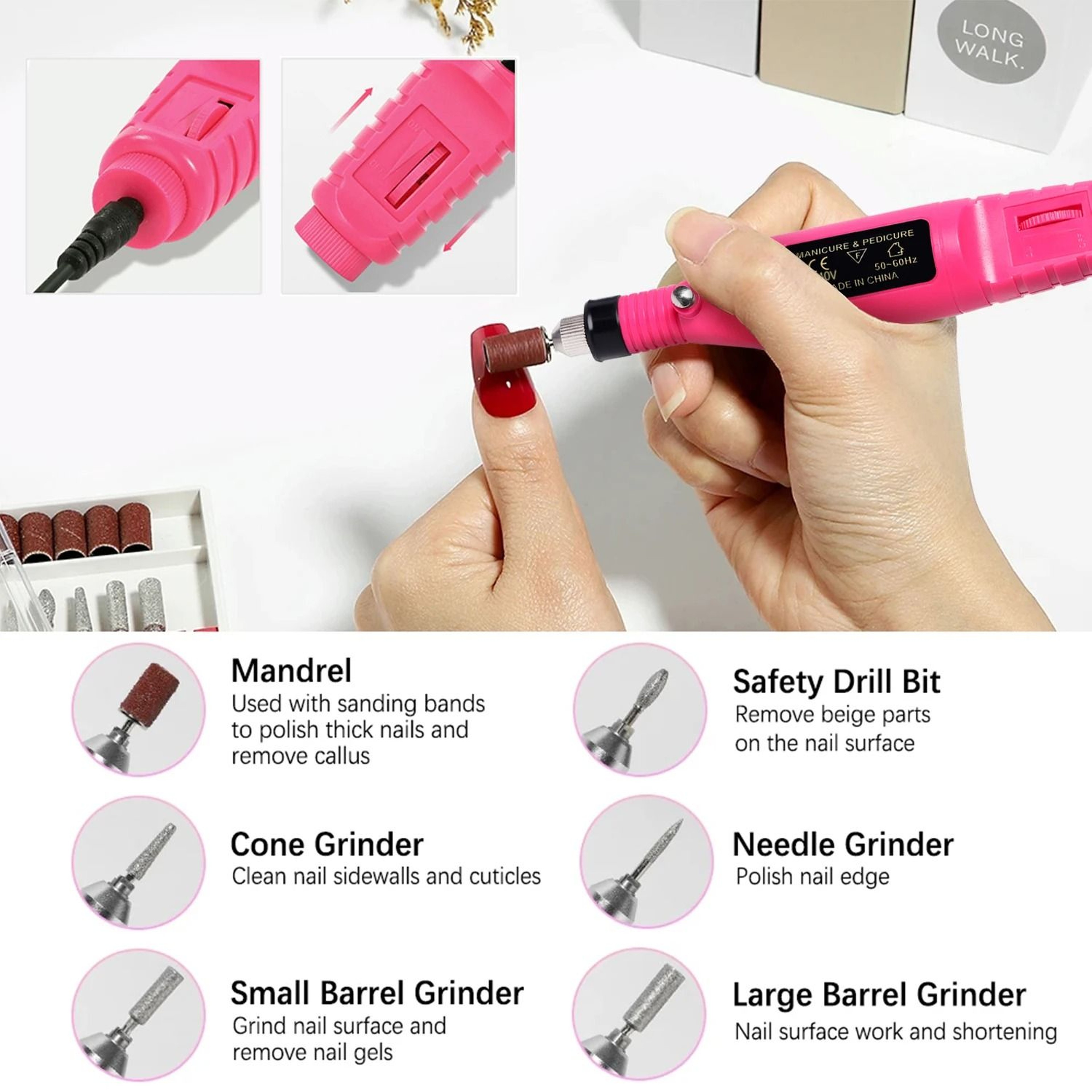 Electric Nail Drill  Sander Set 5
