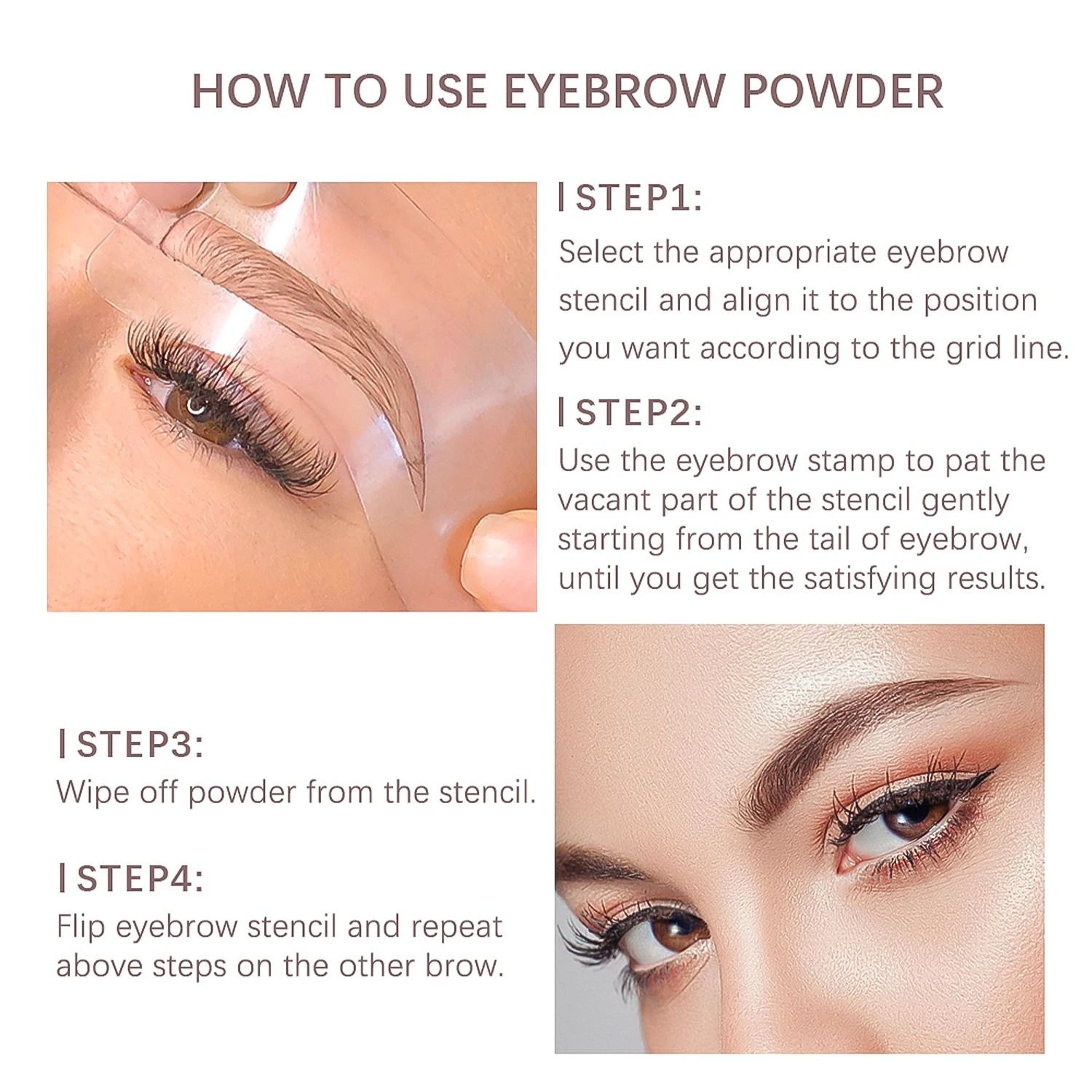 Eyebrow Stamp Stencil Kit 5
