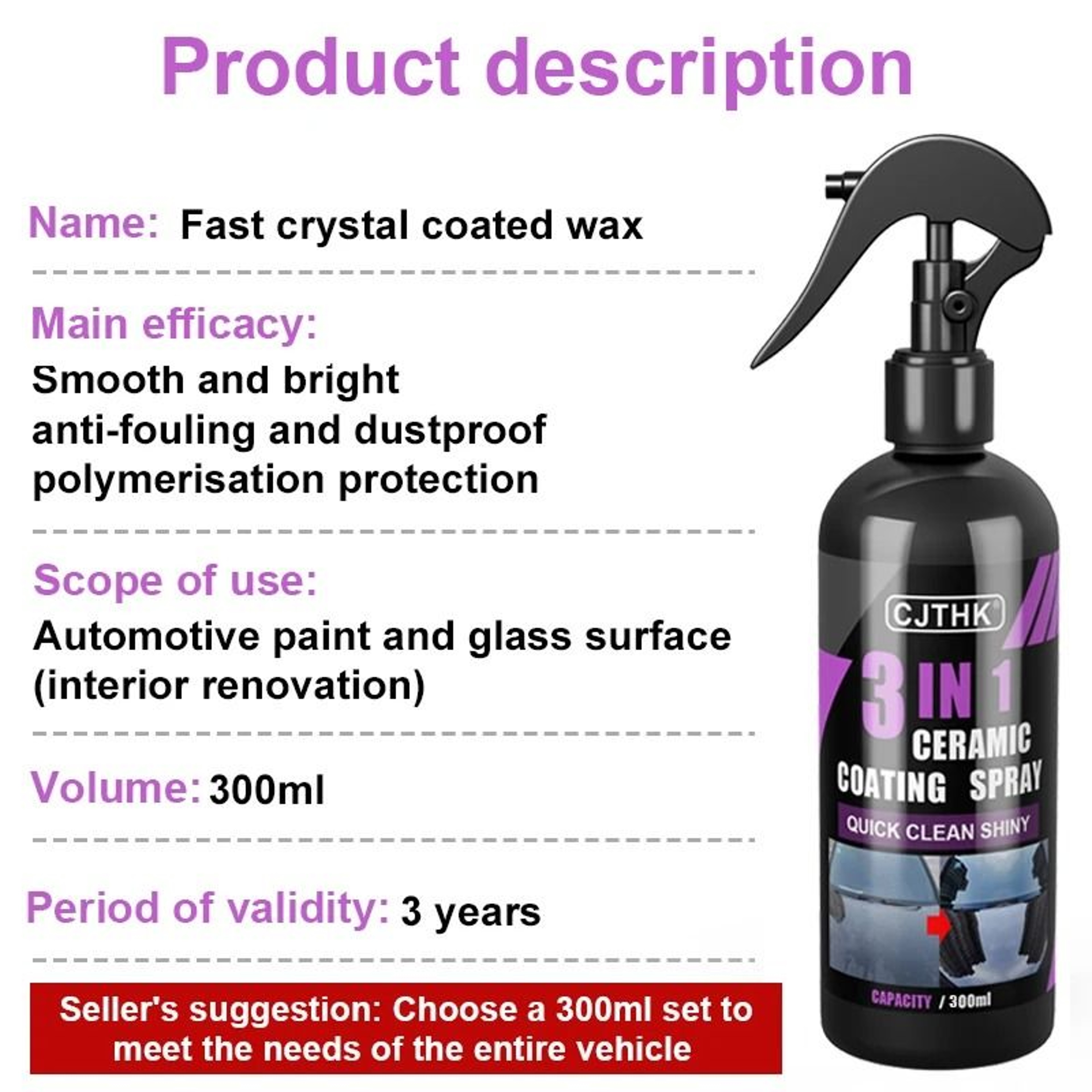 Car Ceramic Nano Coating Liquid Hydrophobic Paint Protection Agent 5