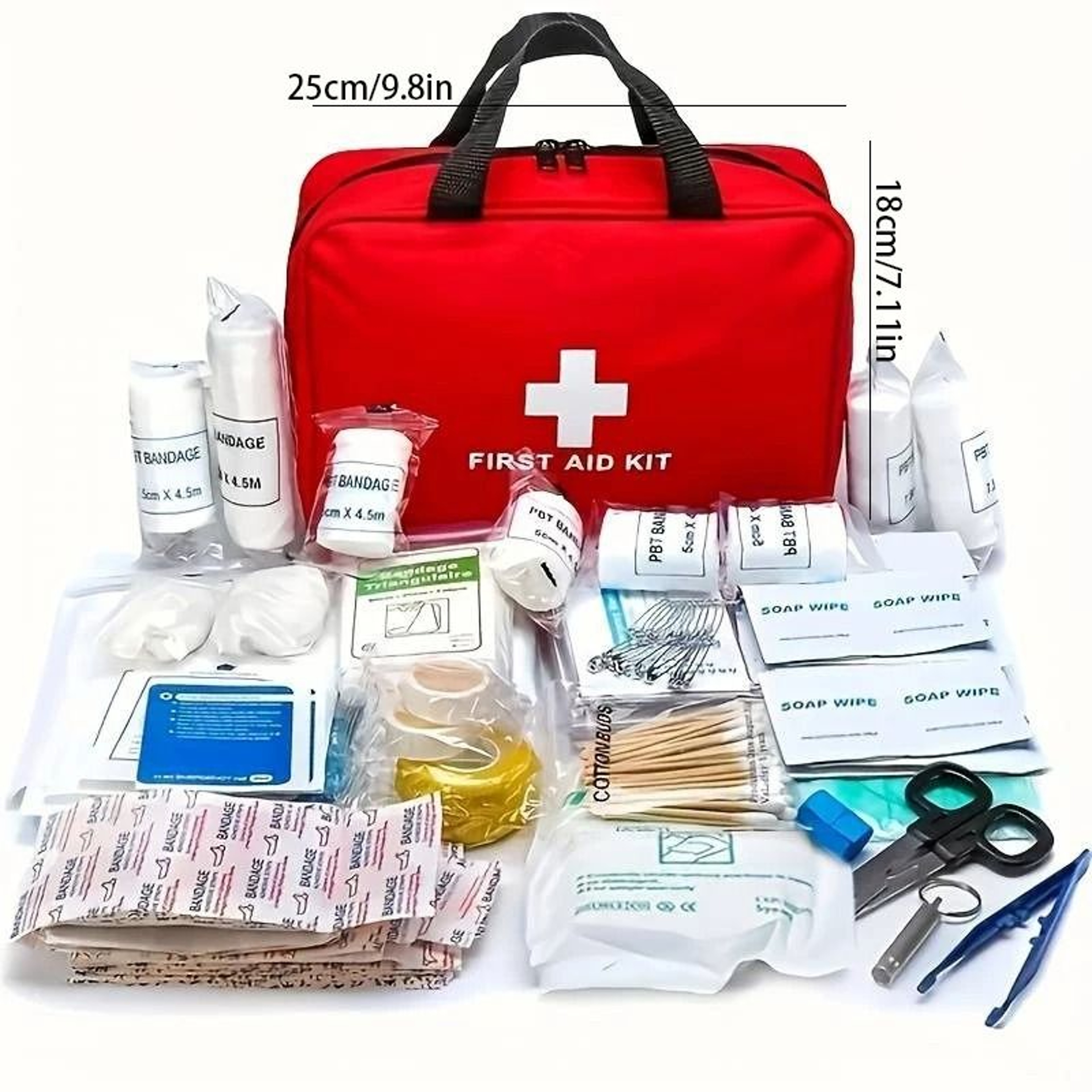 MultiPurpose Portable Emergency First Aid Kit  Tactical  Outdoor Ready 8