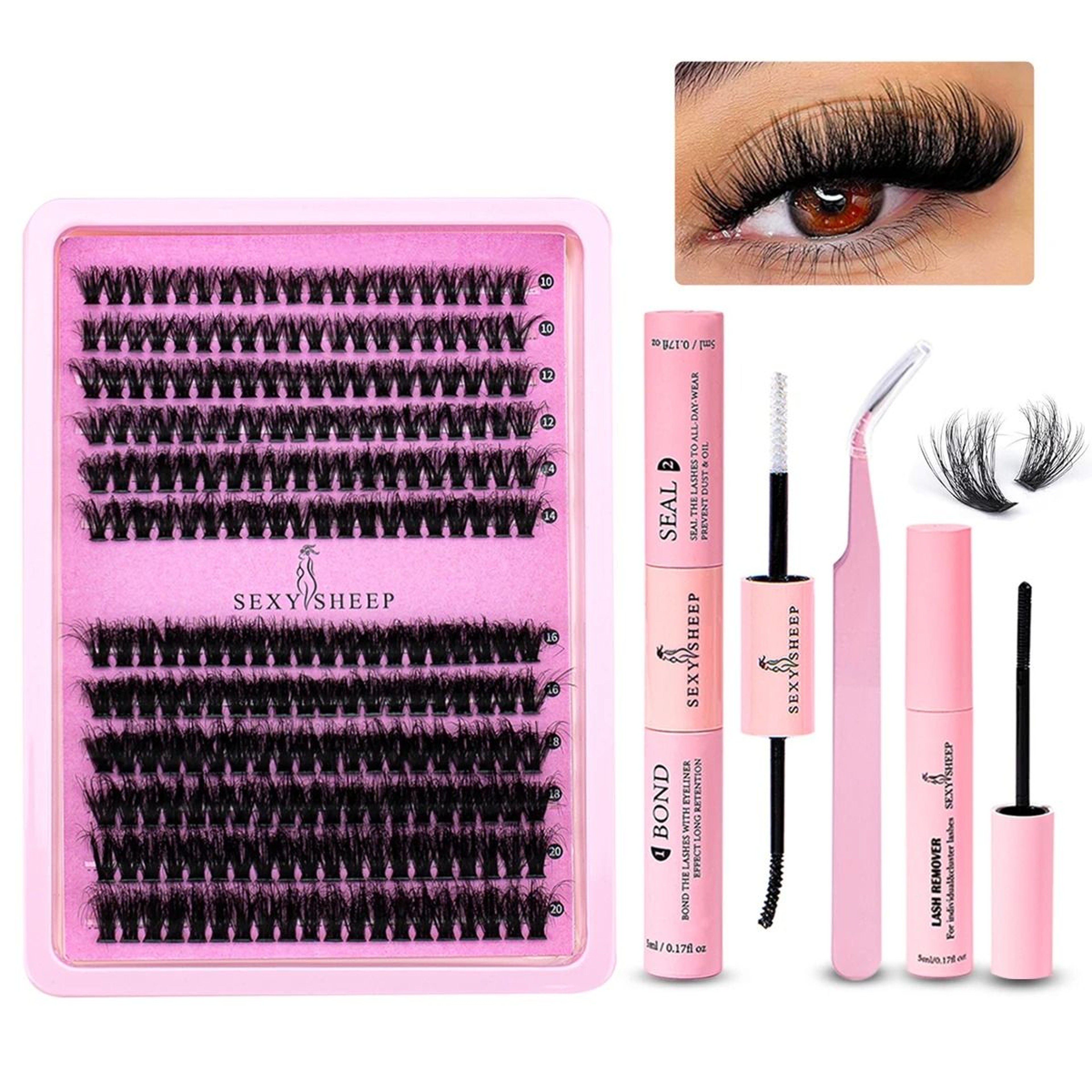 240pcs Professional DIY Lash Extension Kit  Thick Fluffy  Customizable 0