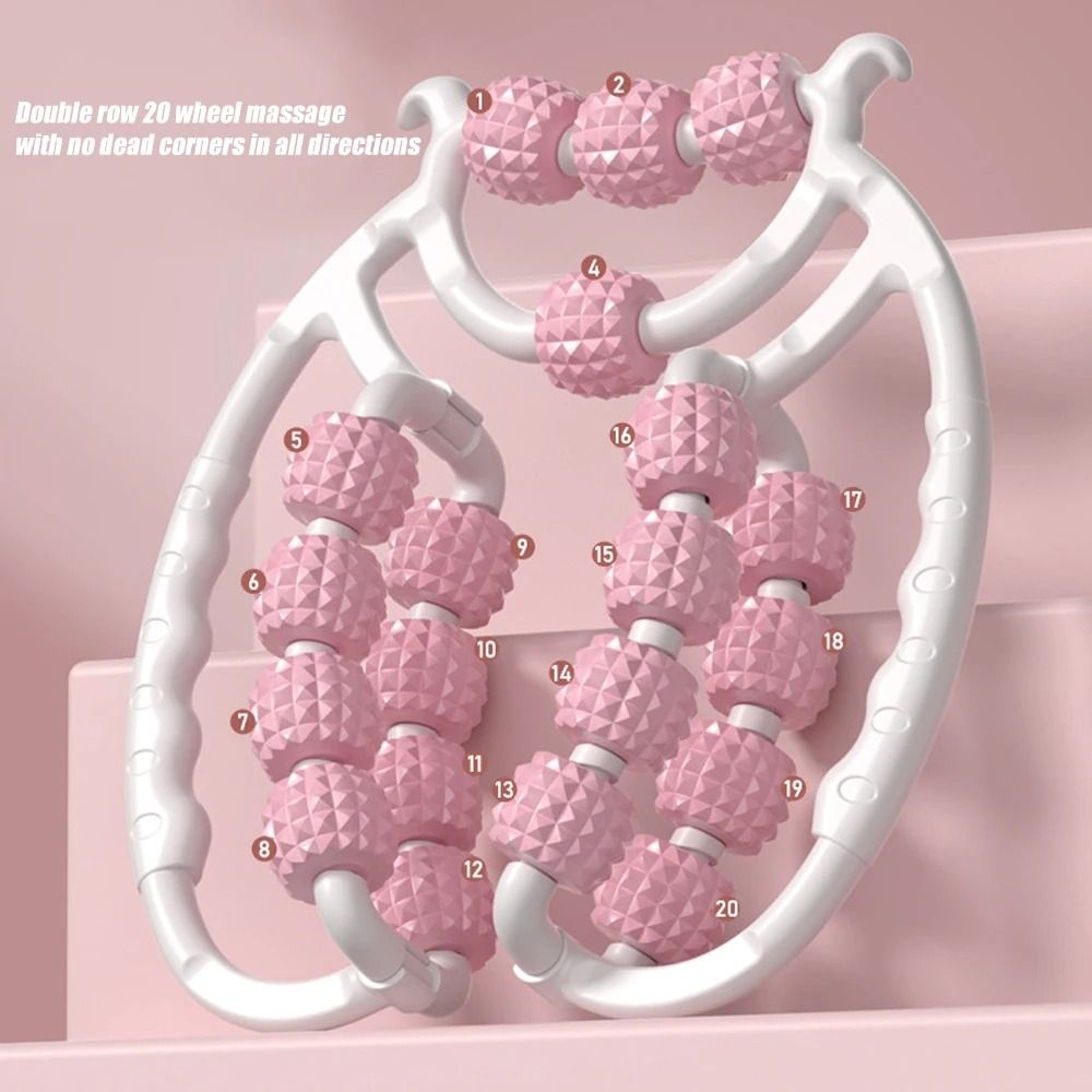 Newest 20 Wheel Annular Leg Clamp Massager  Anticellulite Body Slimming Roller 3