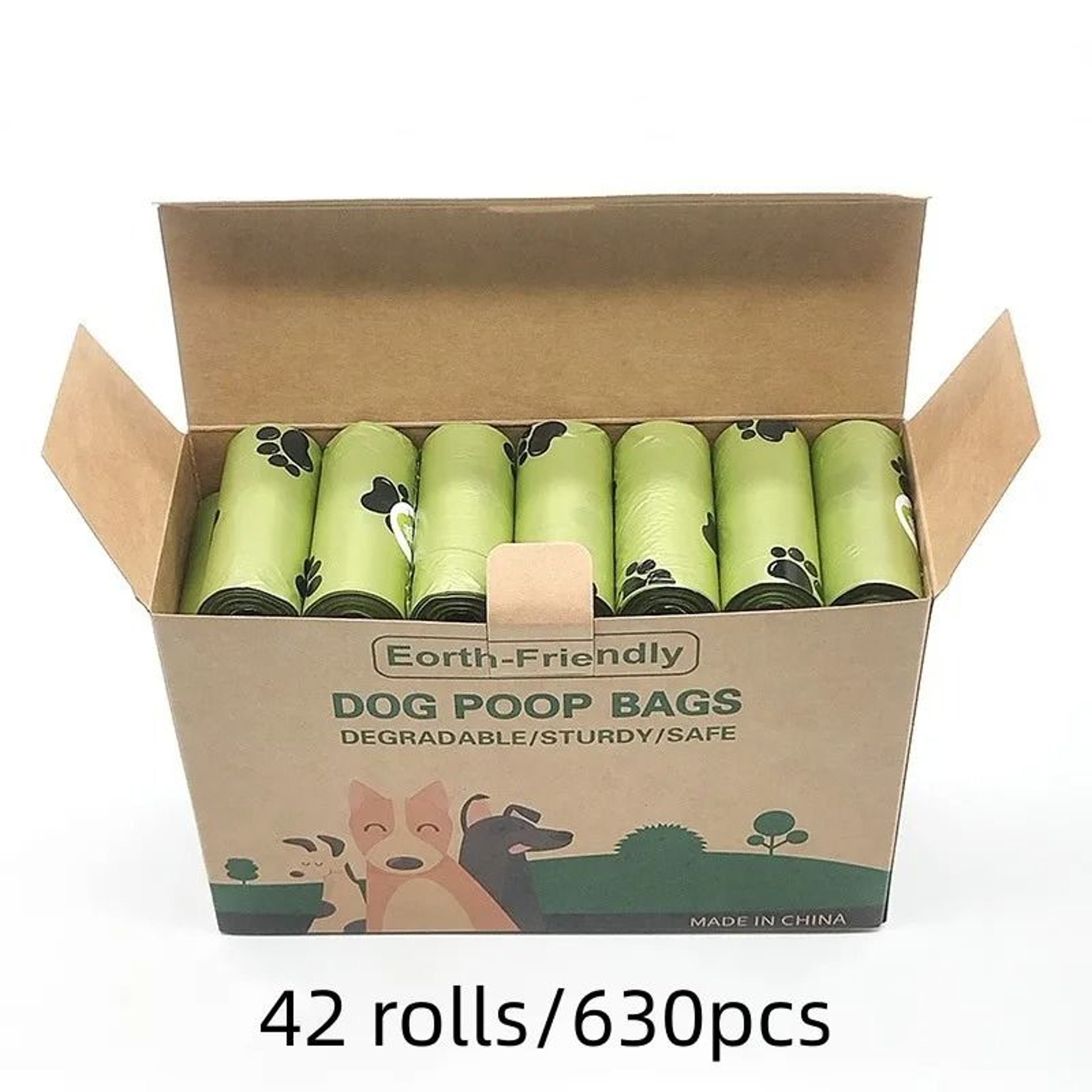 New Pet Biodegradable Trash Bag Bulk  Scented Degradable Dog Poop Bags 16