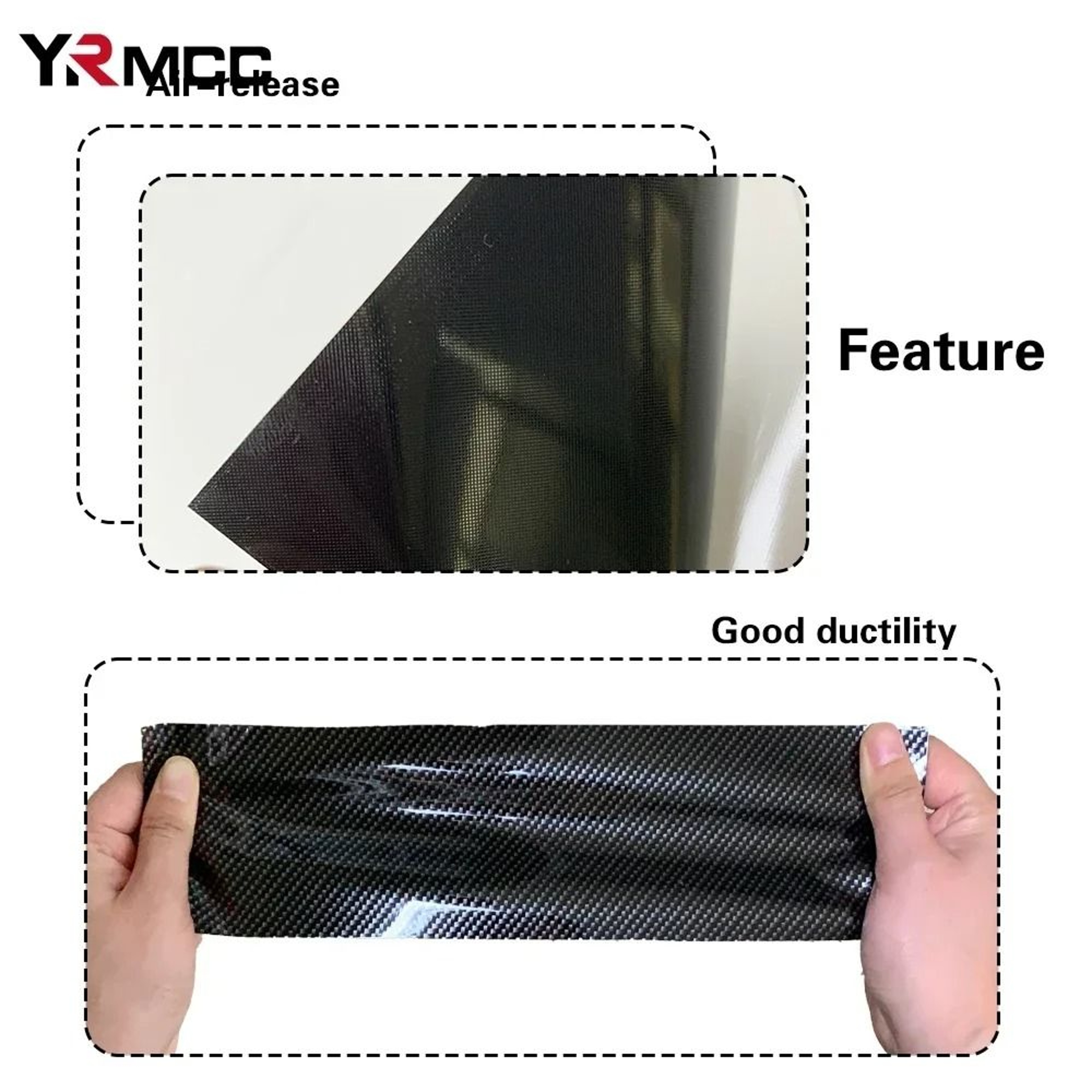 Premium Gloss Carbon Fiber Vinyl Wrap  Waterproof 3D6D Car Styling Film 3