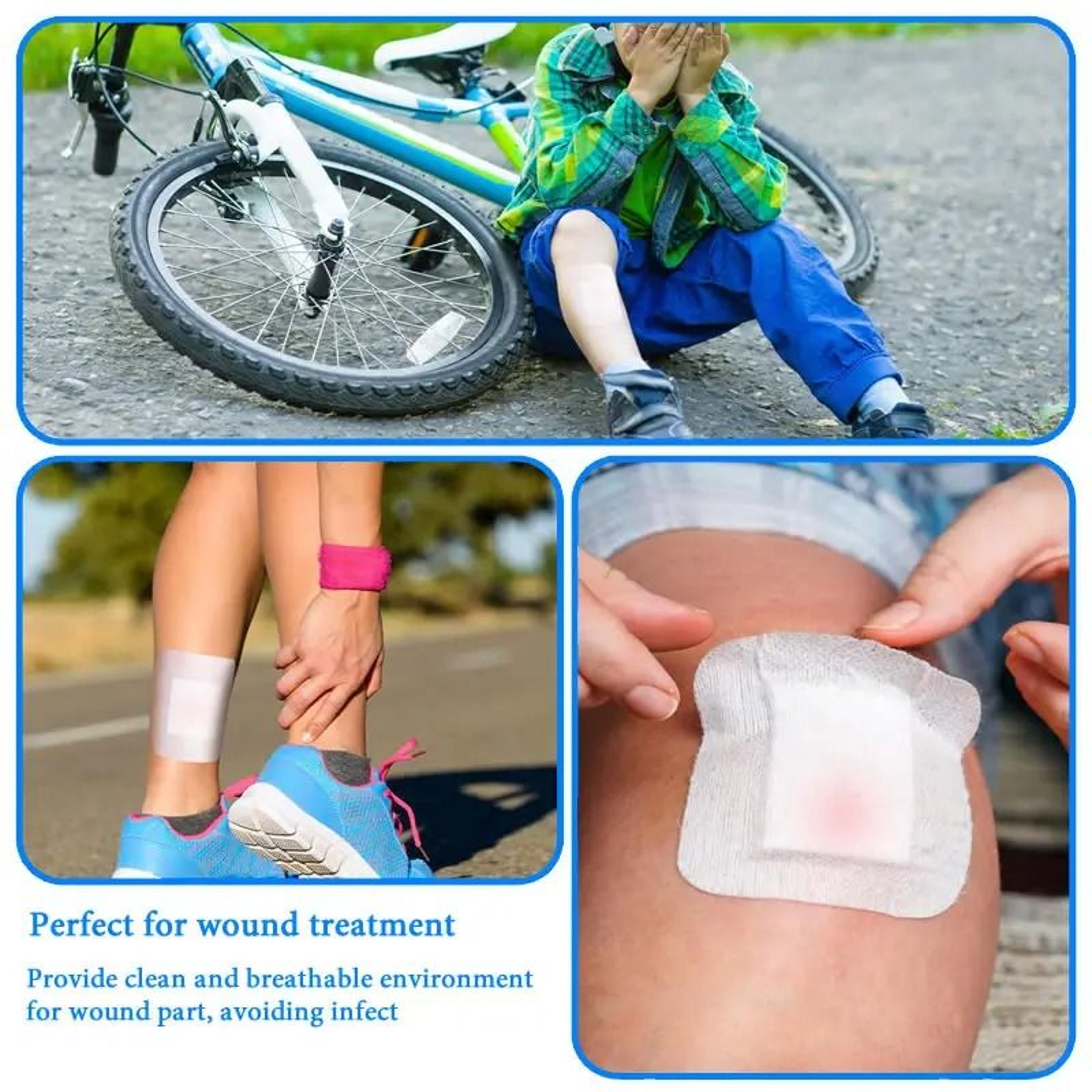 10pcs Sterile Waterproof Breathable Dressings  HighAbsorption Adhesive Plasters 4