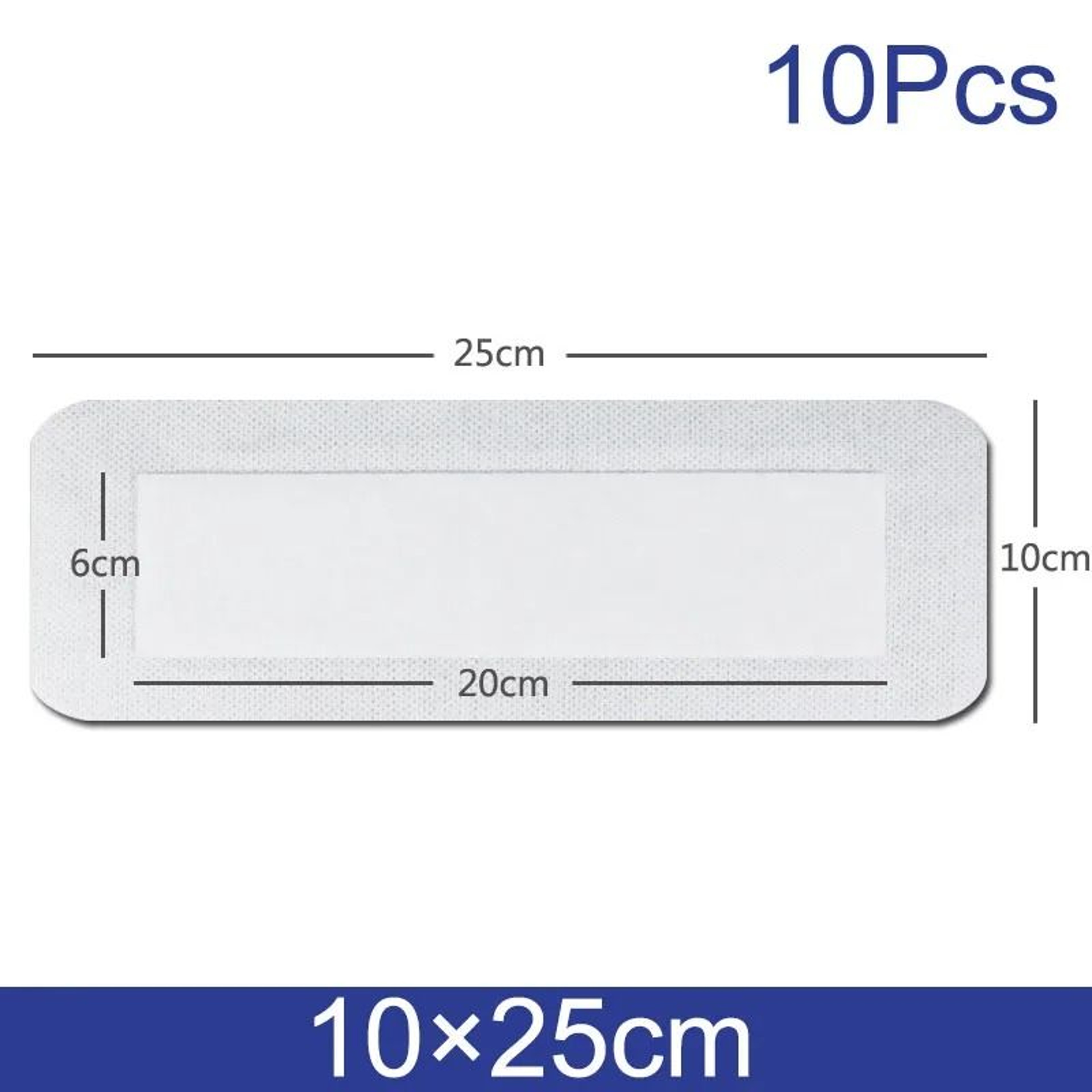 10pcs Sterile Waterproof Breathable Dressings  HighAbsorption Adhesive Plasters 11