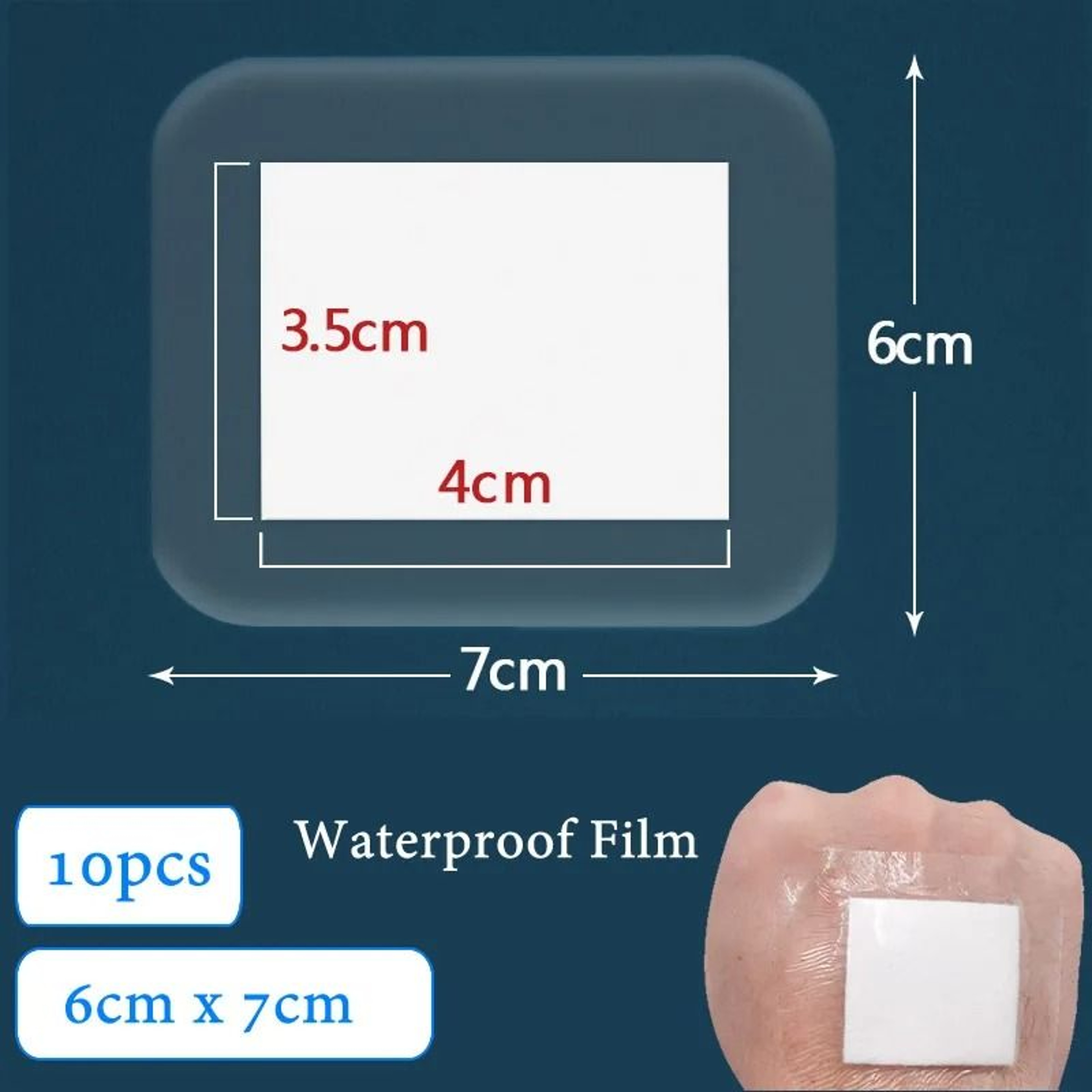 10pcs Sterile Waterproof Breathable Dressings  HighAbsorption Adhesive Plasters 13