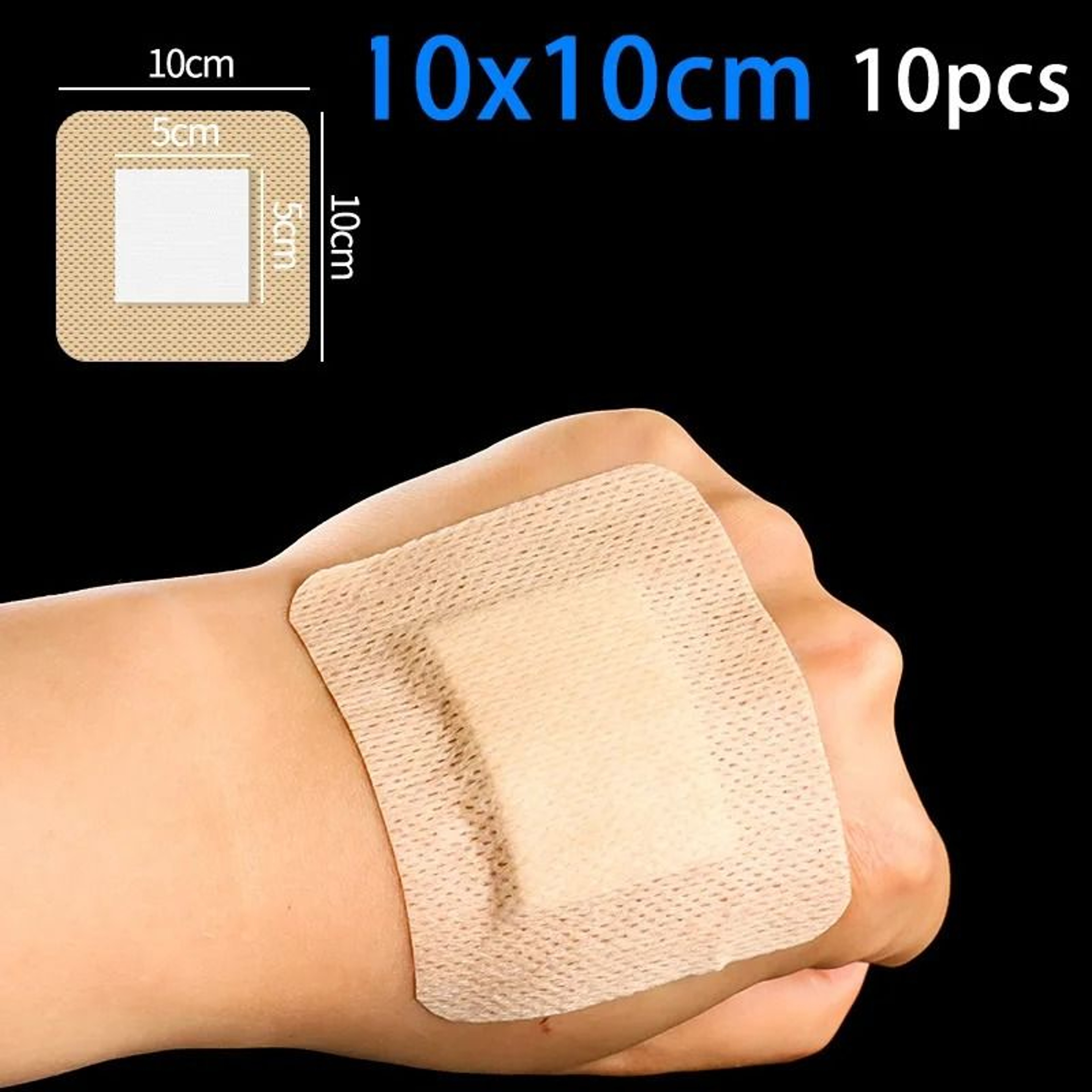 10pcs Sterile Waterproof Breathable Dressings  HighAbsorption Adhesive Plasters 18