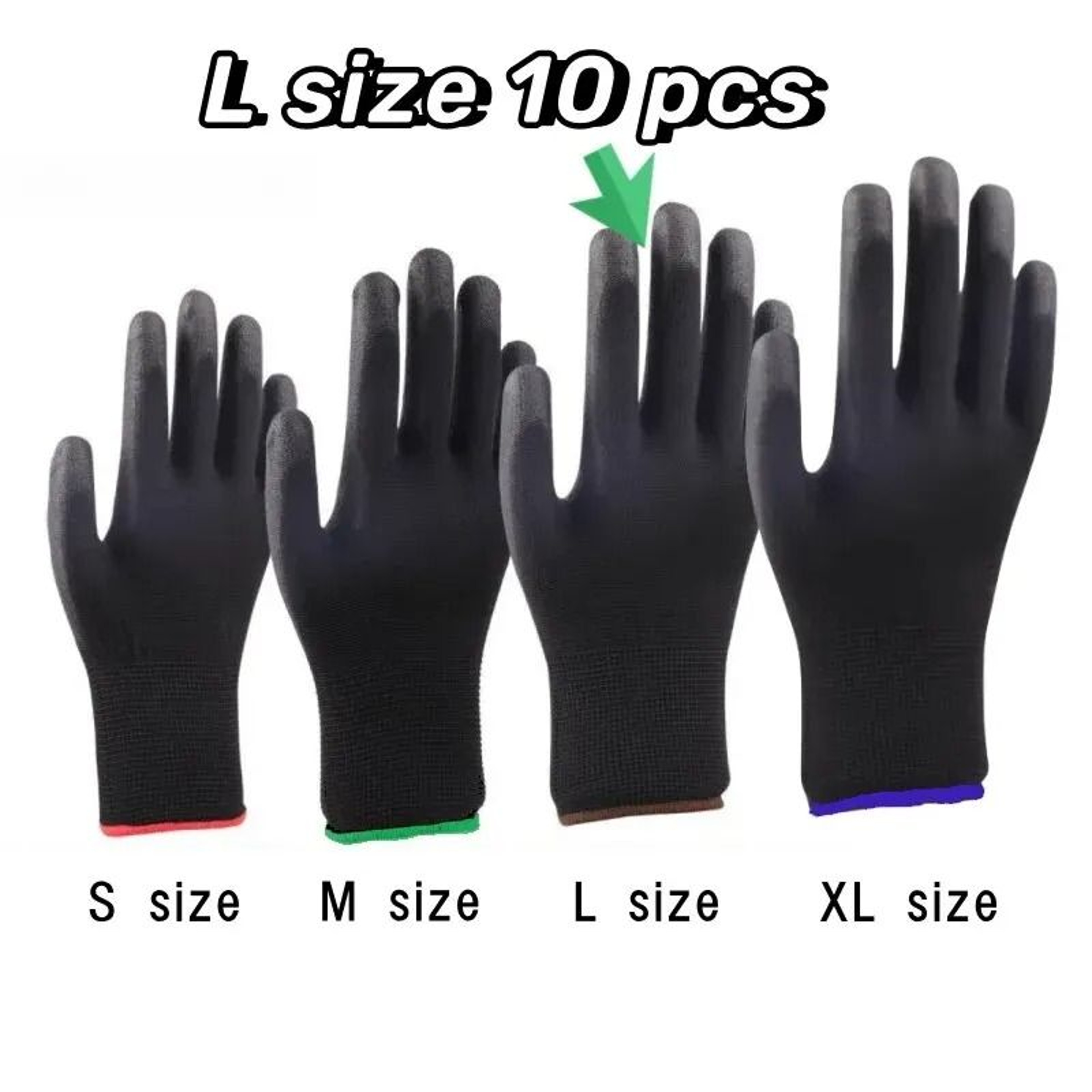 10 Pairs Durable Safety Gloves  AntiSlip  WearResistant Protective Gear 7