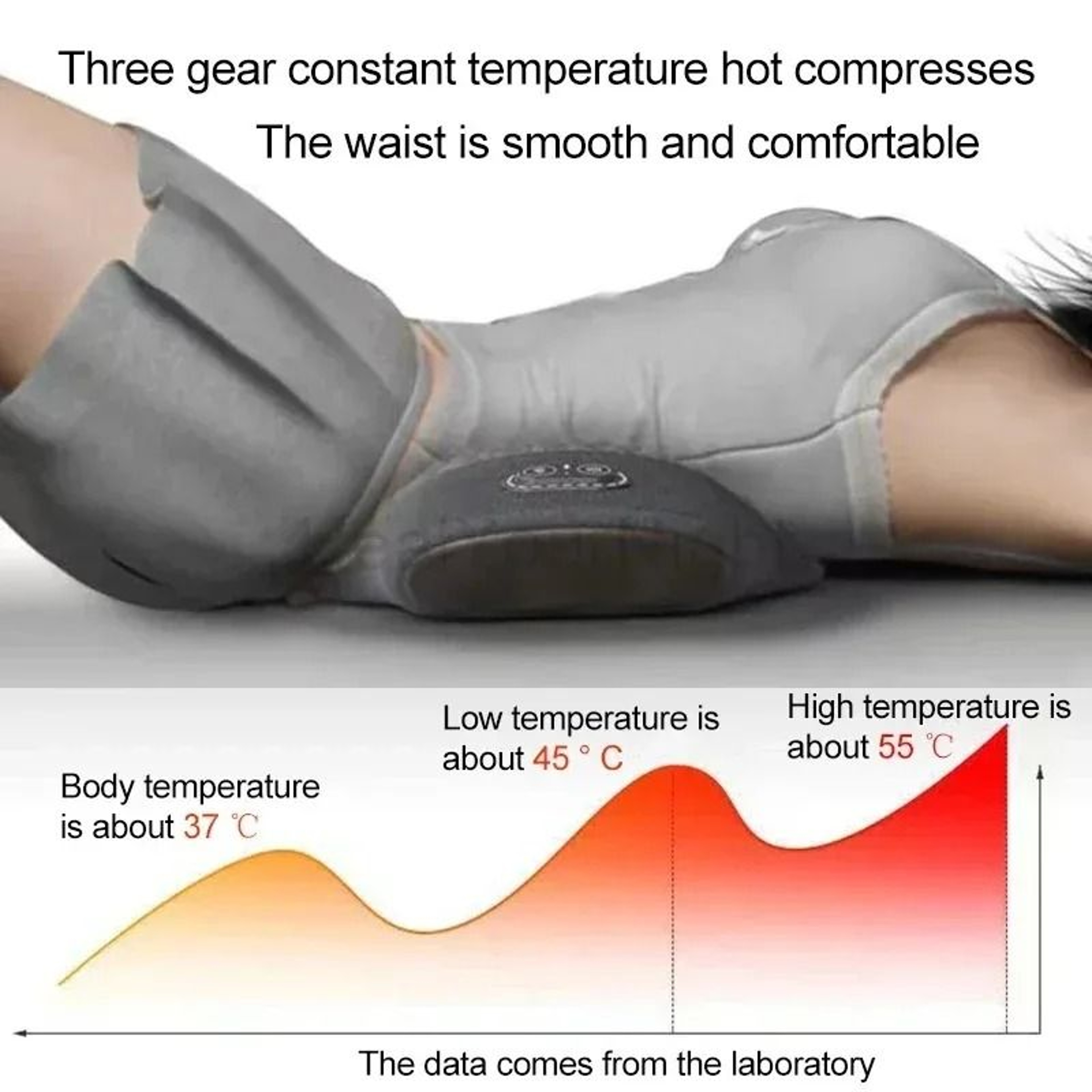 Electric Heated Waist  Lumbar Massager  Advanced Vibration  Heat Relief Pillow 3