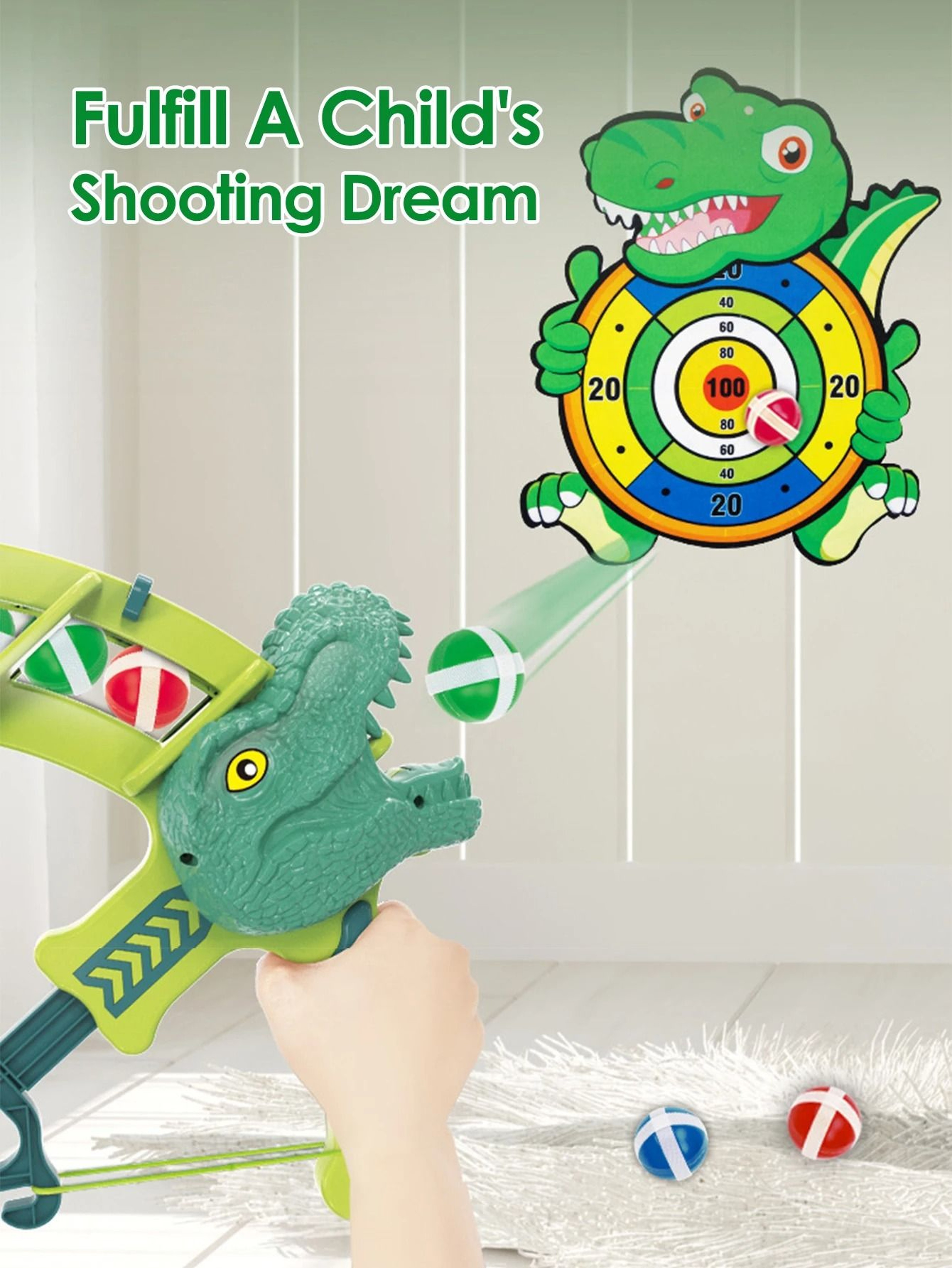 Montessori Slingshot Sticky Ball Dartboard  3in1 Educational Outdoor Sport Game 2