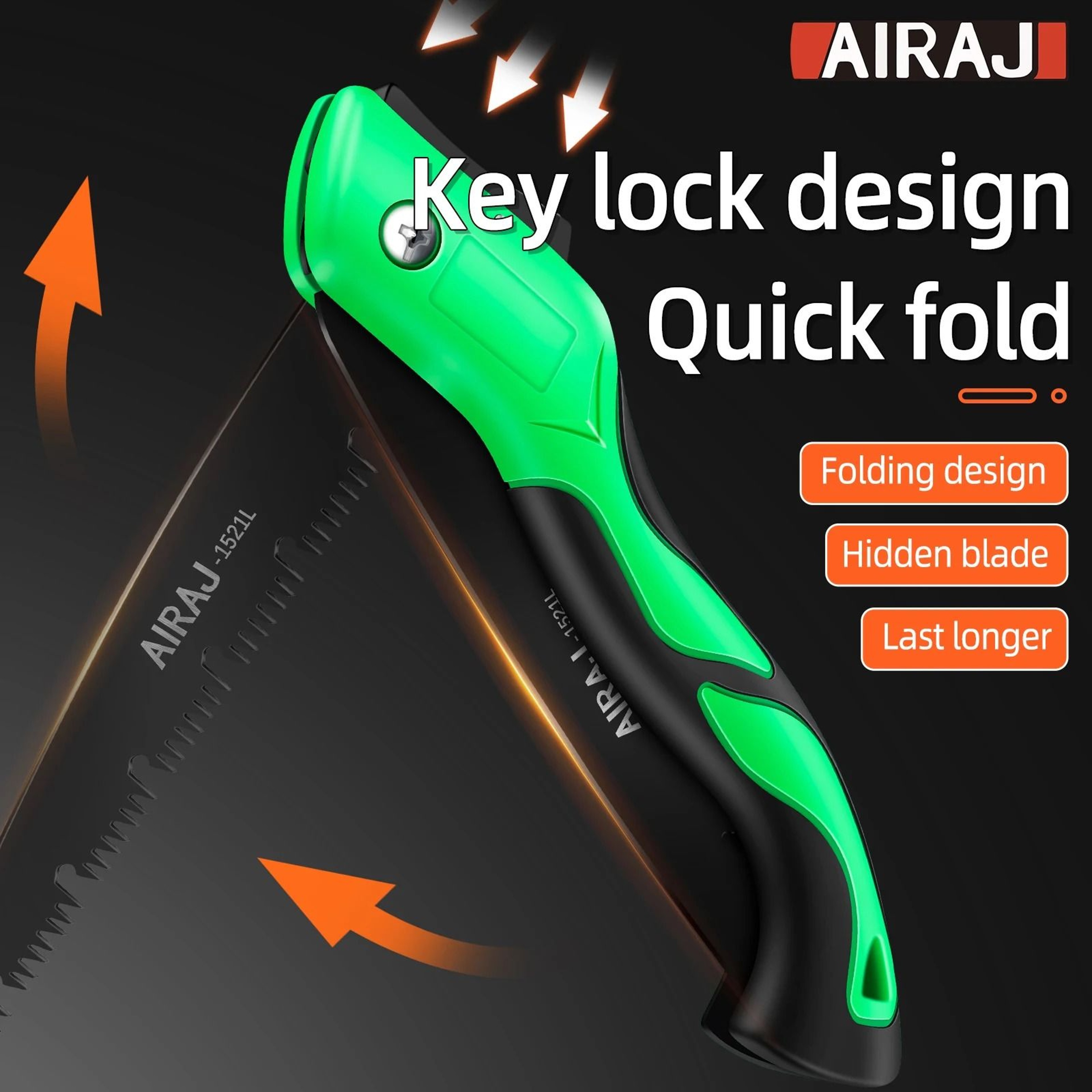 AIRAJ Extended Multifunction Folding Hand Saw  Portable Woodworking  Camping Tool 2